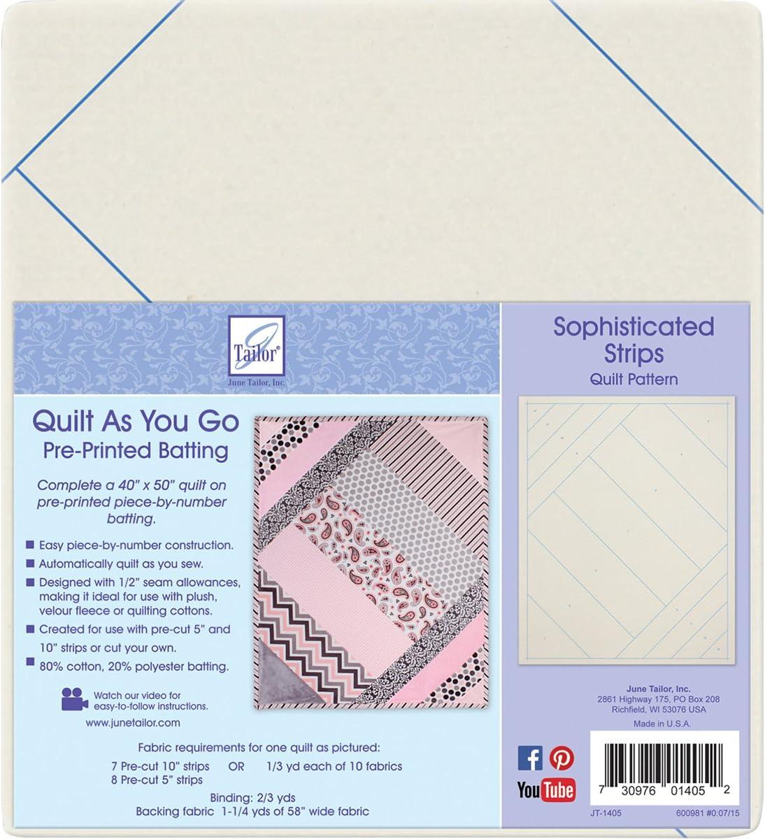 Sophisticated Strips Pre-Printed Quilt Batting Kit