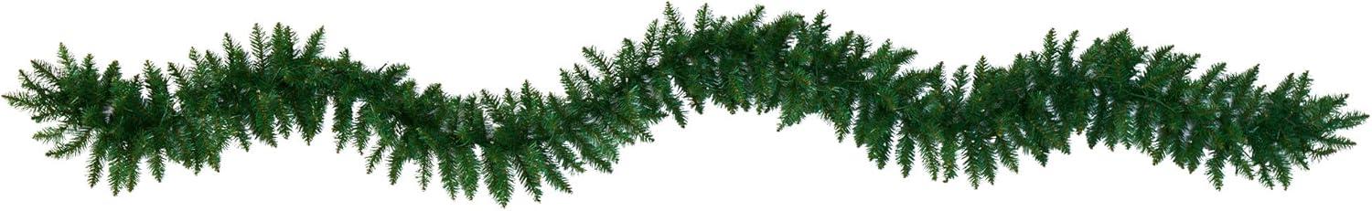 Nearly Natural 9’ Christmas Pine Artificial Garland with 50 Warm White LEDs Lights