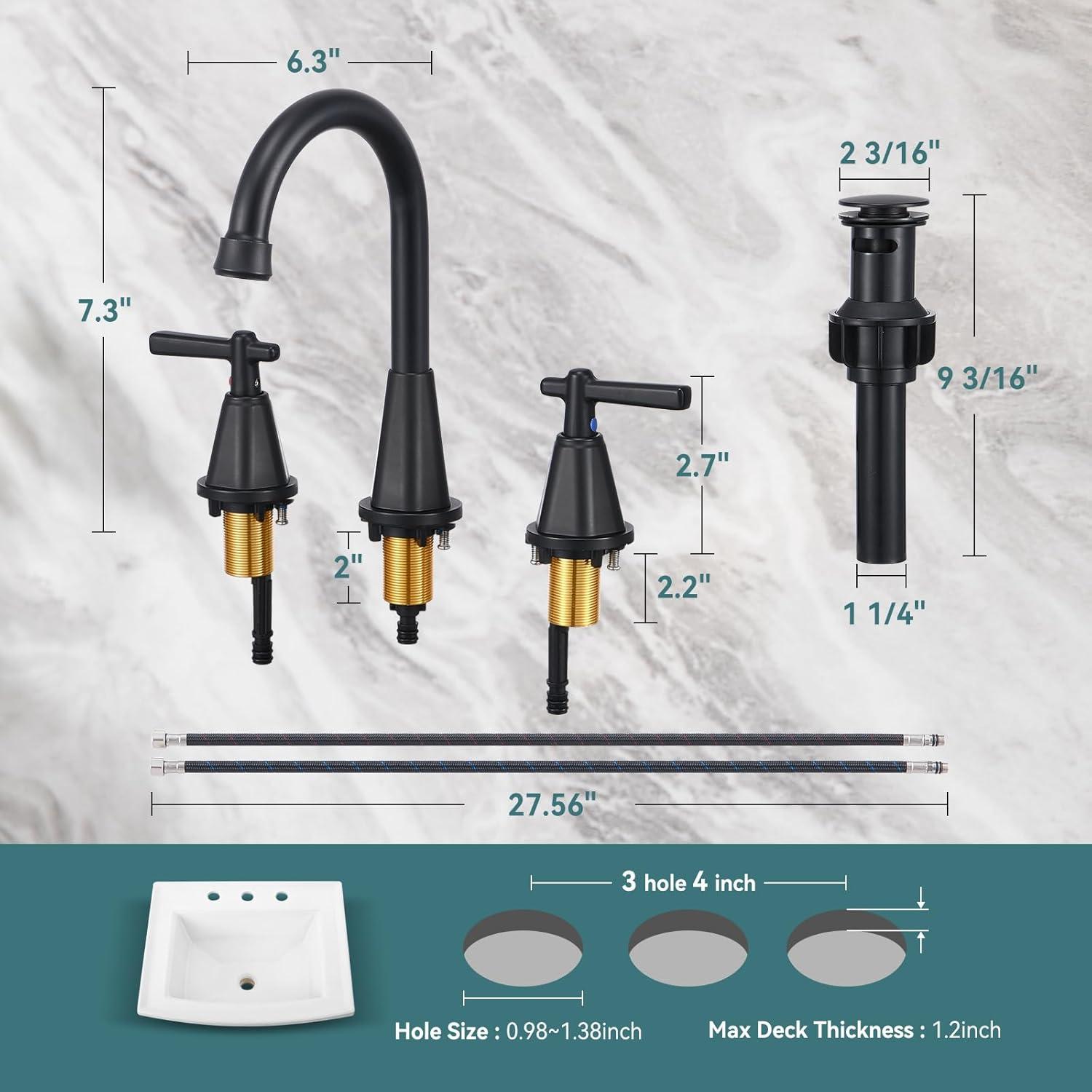 Widespread 2-handle Bathroom Faucet