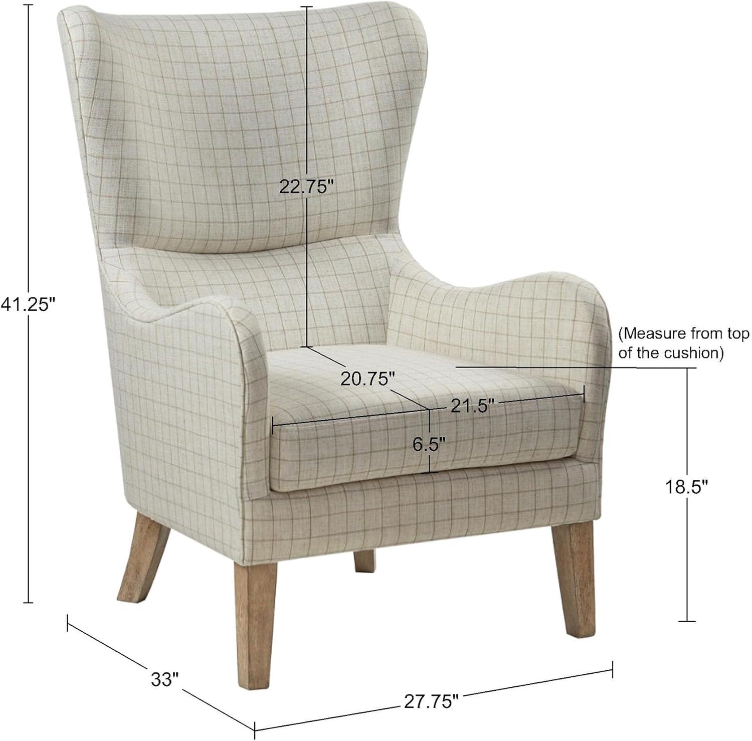 Aria Swoop Upholstered Wing Chair