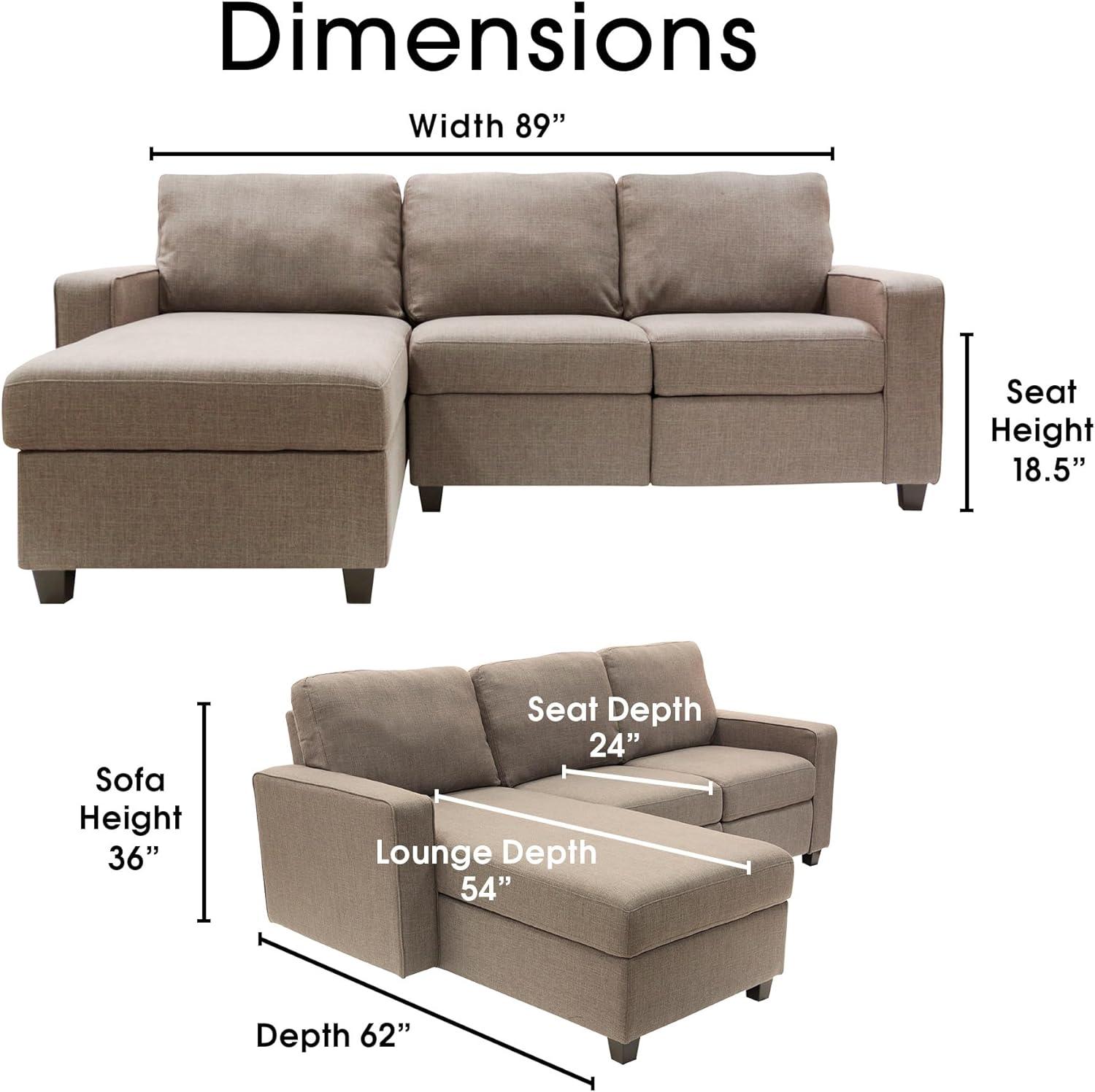 Serta Palisades Reclining Sectional Sofa with Storage Chaise