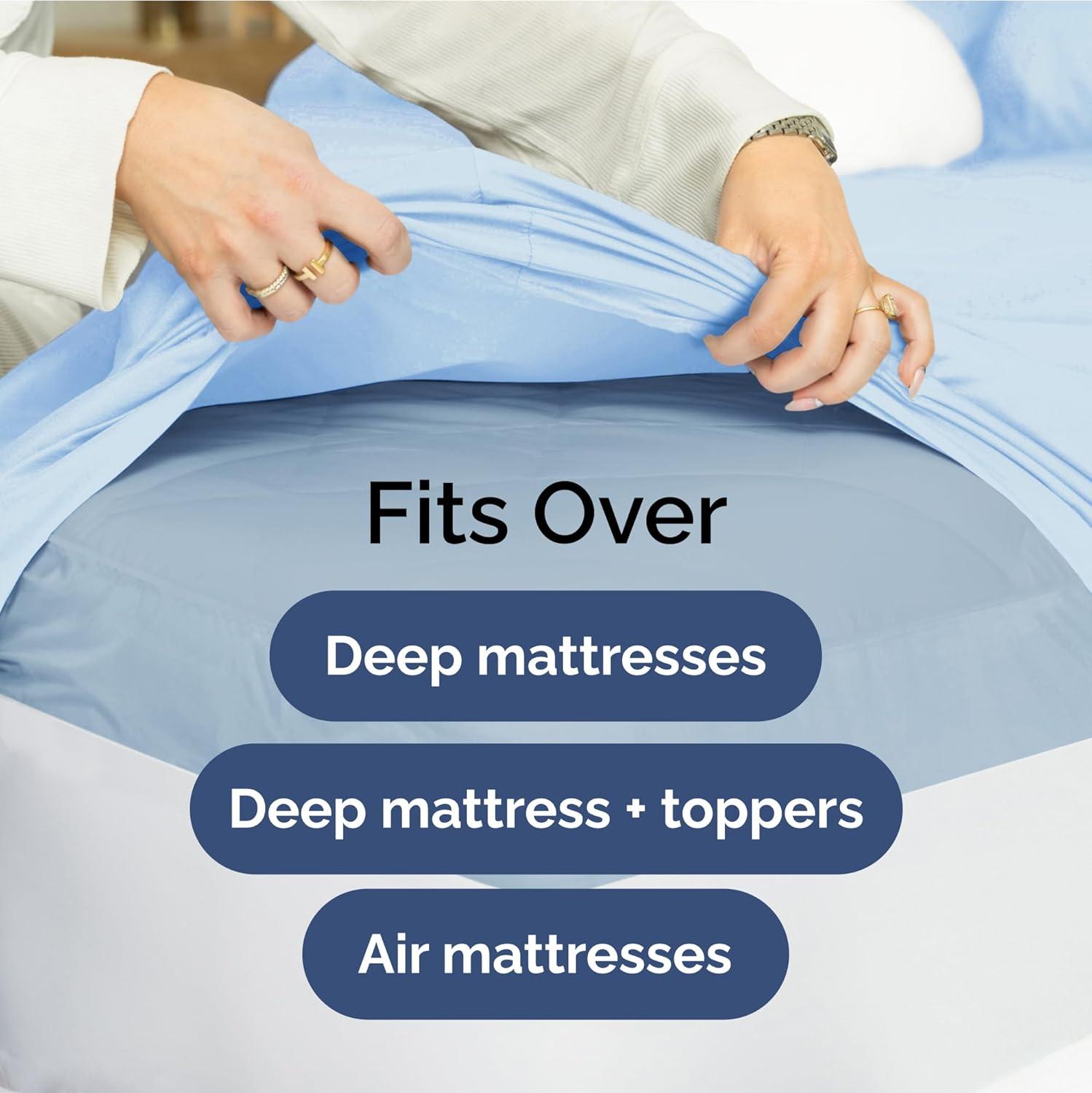 CGK Linens 6 Piece Extra Deep Pocket Ultra Soft & Cooling Sheet Set