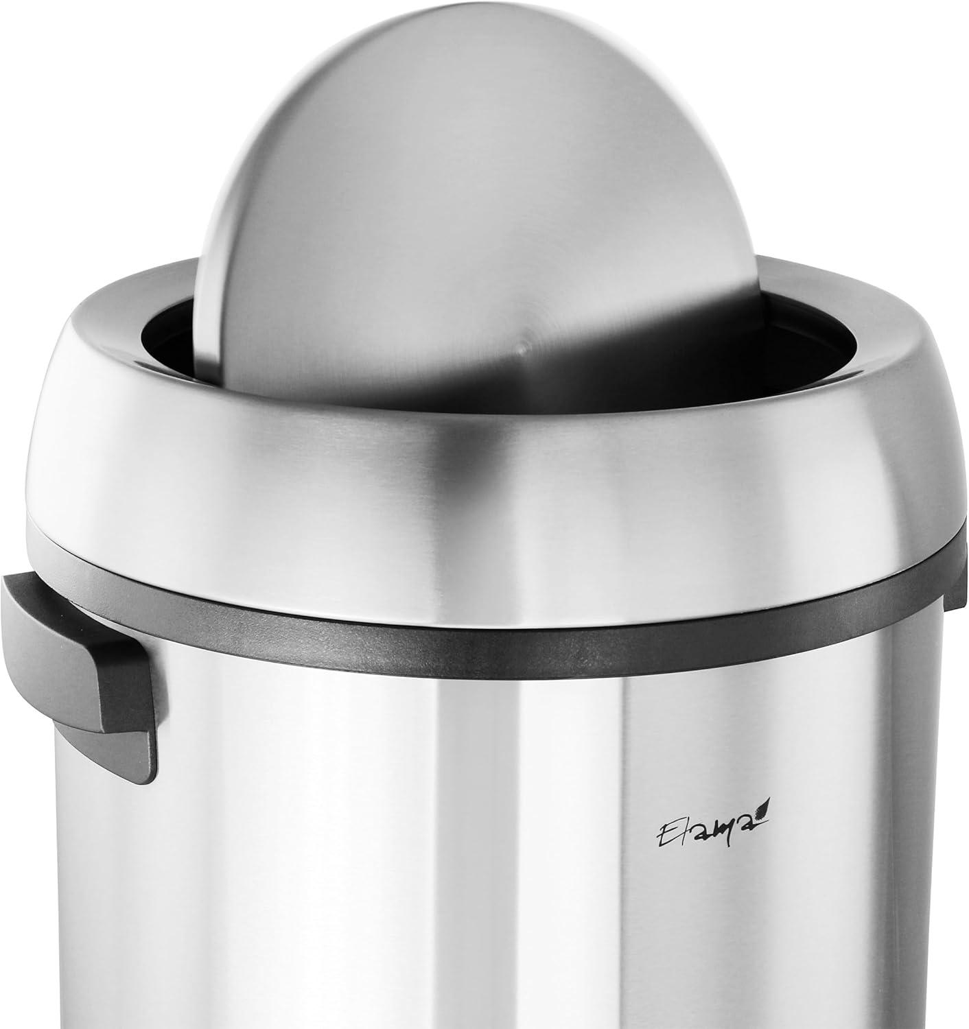 Steel Swing Lid Trash Can - 17 Gallons