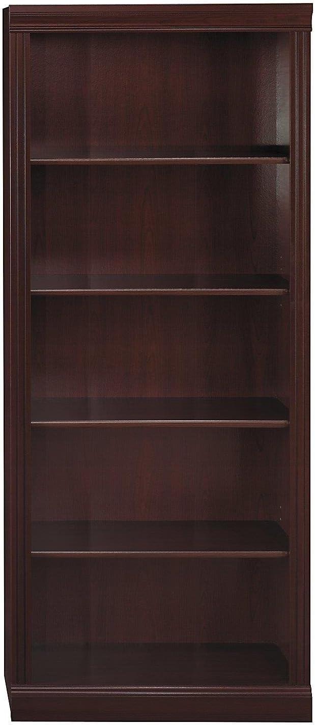 Saratoga Transitional 5-Shelf Adjustable Bookcase in Harvest Cherry