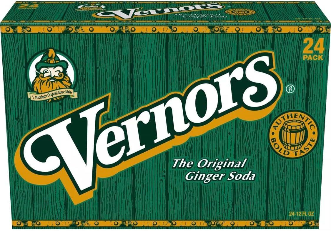 Vernors Ginger Ale Soda - 12 Fl Oz Can (Pack of 24)