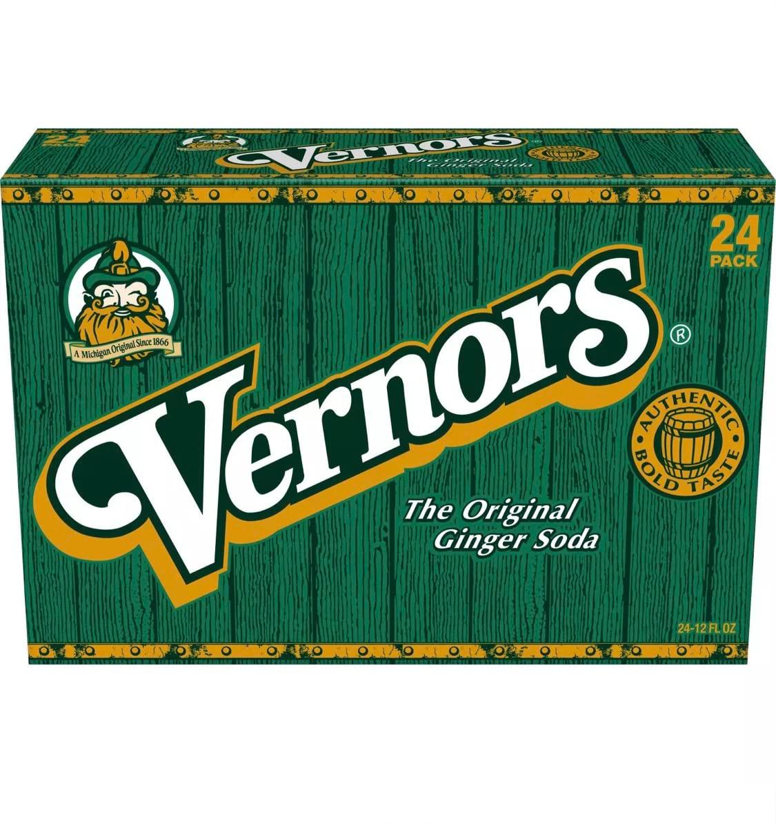 Vernors Ginger Ale Soda - 12 Fl Oz Can (Pack of 24)