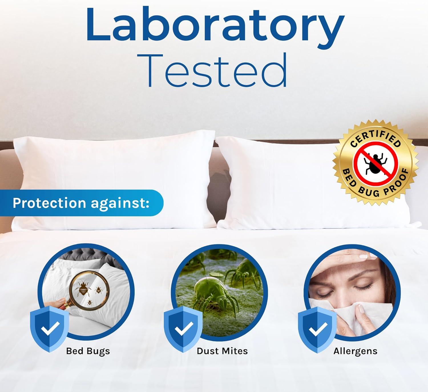 Hygea Natural Waterproof Zipper Mattress Protector Case Pack
