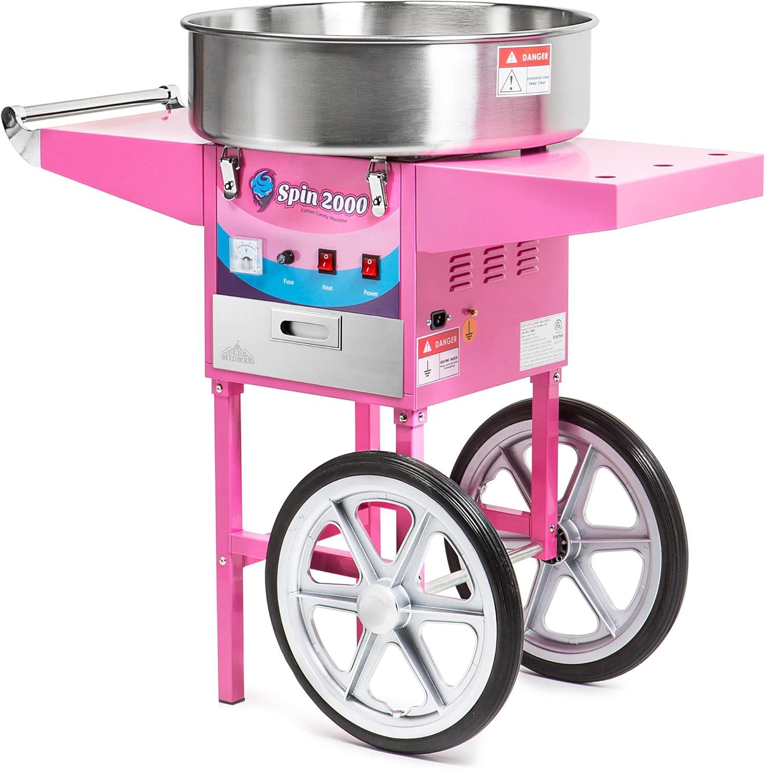 Olde Midway Cotton Candy Machine with Cart
