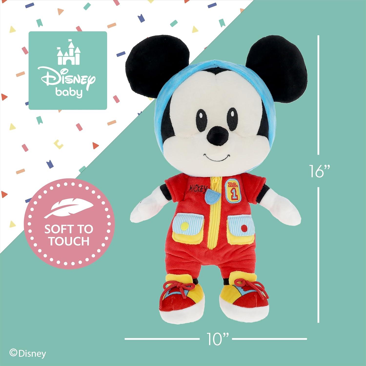 Disney Baby Mickey Mouse 16" Inch Dress and Play Stuffed Animal Plush Toy