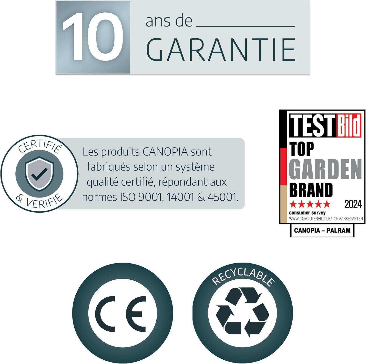 Palram - Canopia Martinique 4300 10' x 14' Polycarbonate/Aluminum Gazebo - Gray/Bronze