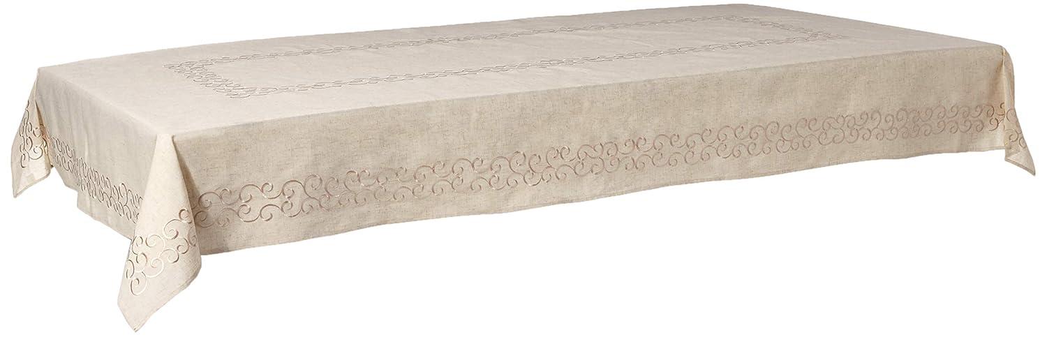 Saro Lifestyle Delicate Embroidered Design Tablecloth