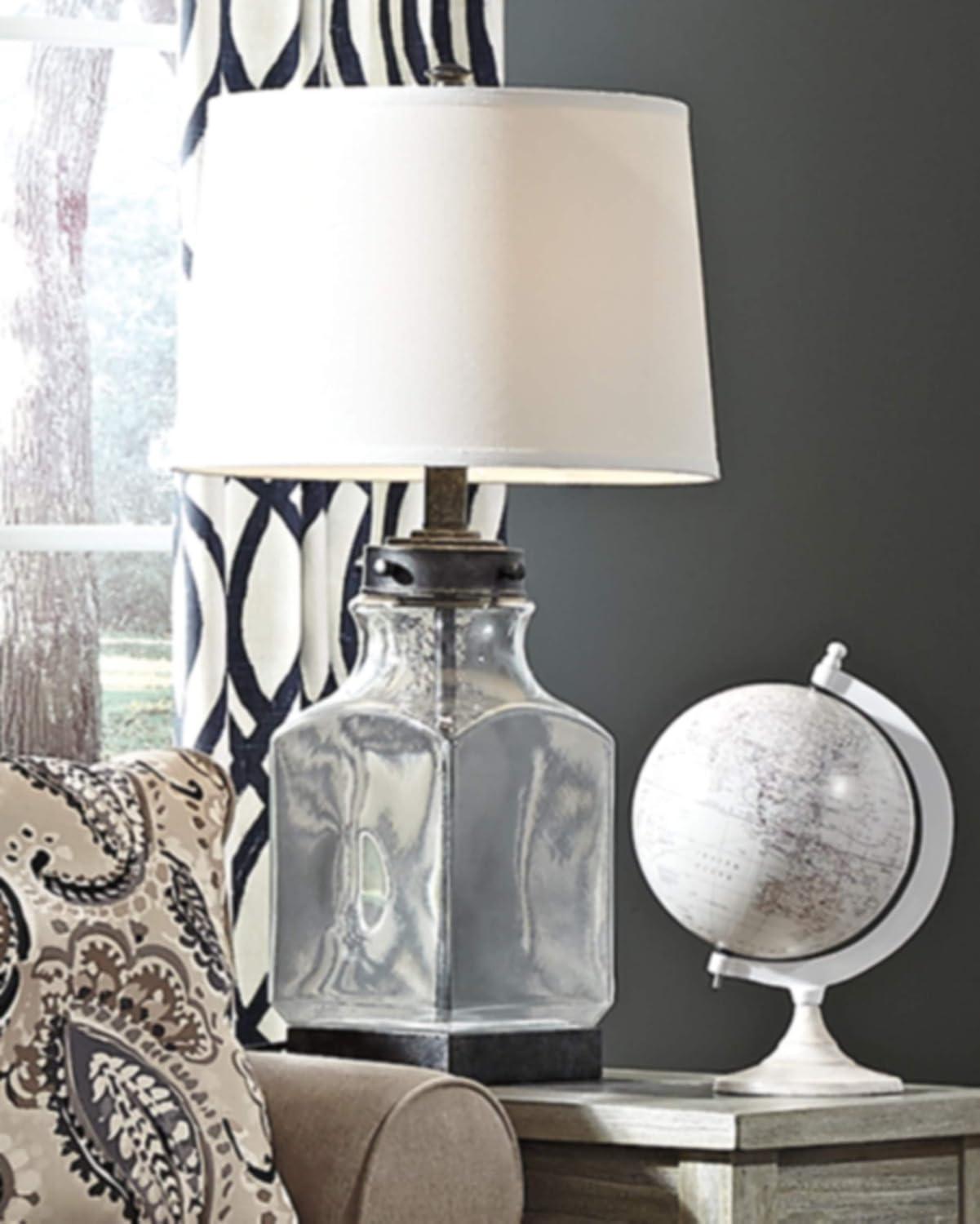 Signature Design by Ashley Casual Sharolyn Table Lamp  Transparent/Silver Finish