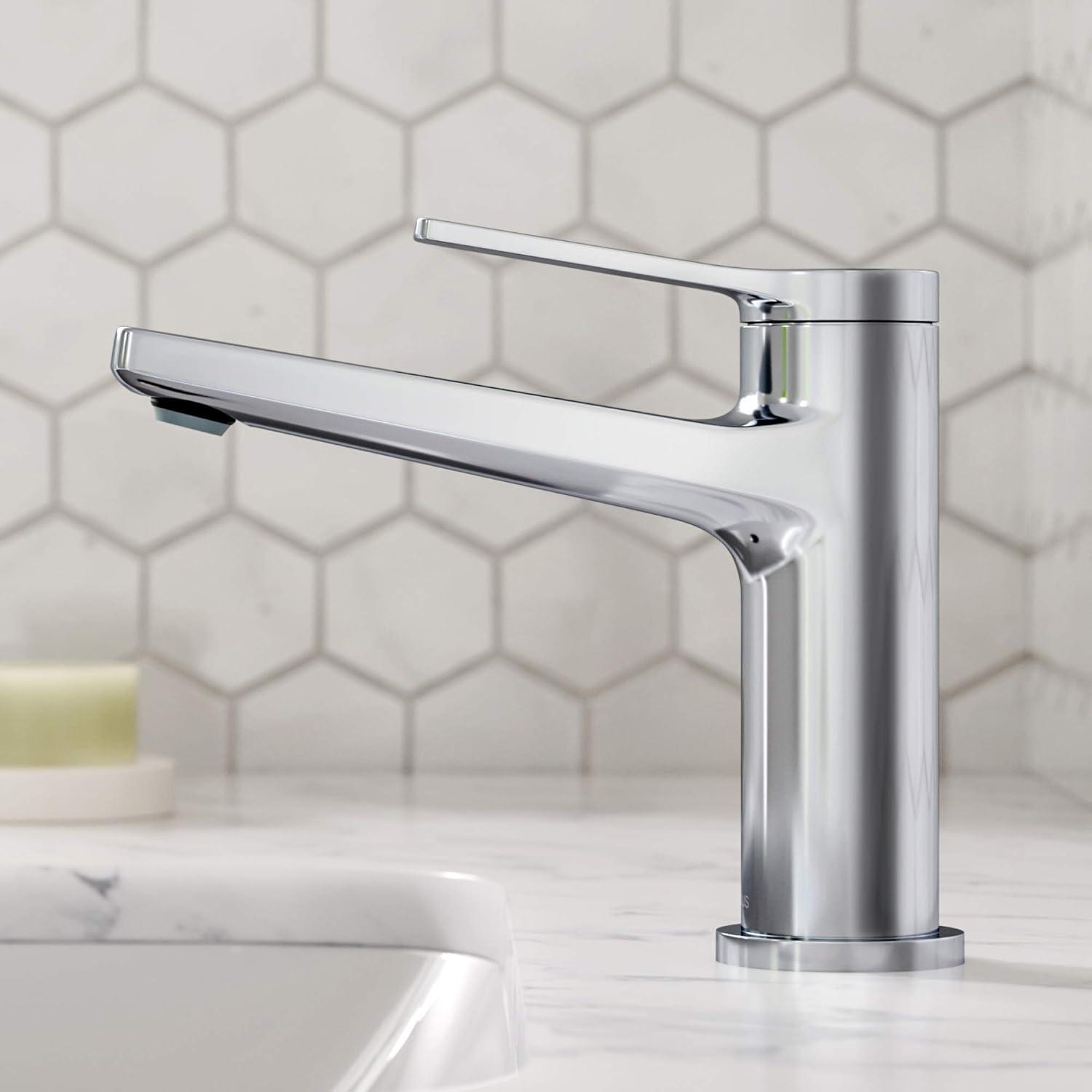 Indy 6.25" Polished Chrome Single-Handle Bathroom Faucet