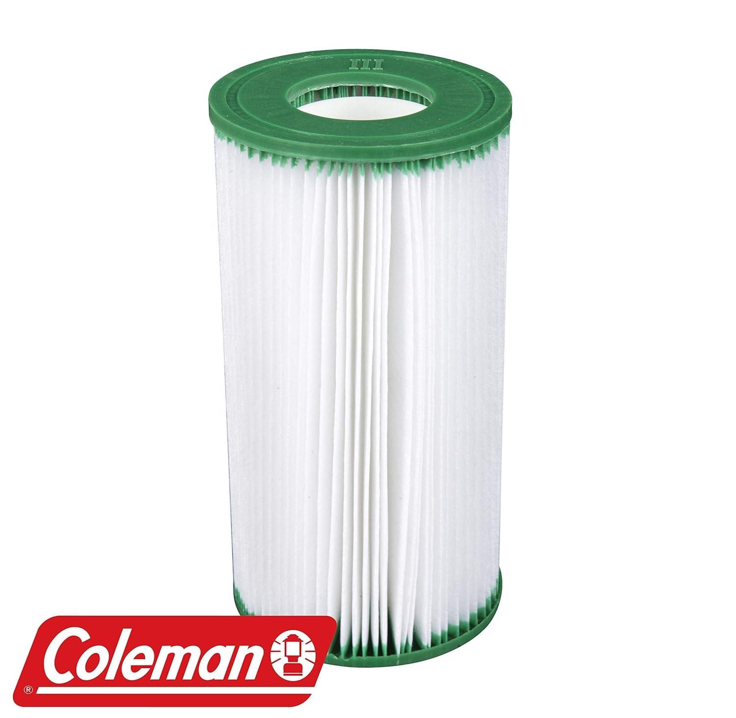 Coleman 90357E Type III A/C 1000 and 1500 GPH Replacement Filter Swimming Pool Cartridge Compatible with Most Coleman Power Round Frame Pools (6 Pack)