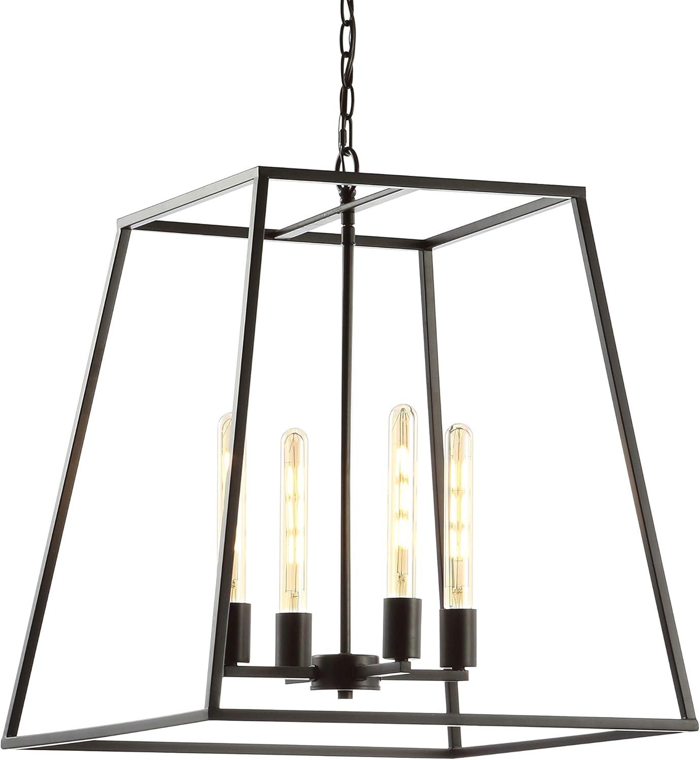 Hutson 21" Rustic French Country Cottage Oil-Rubbed Bronze LED Chandelier