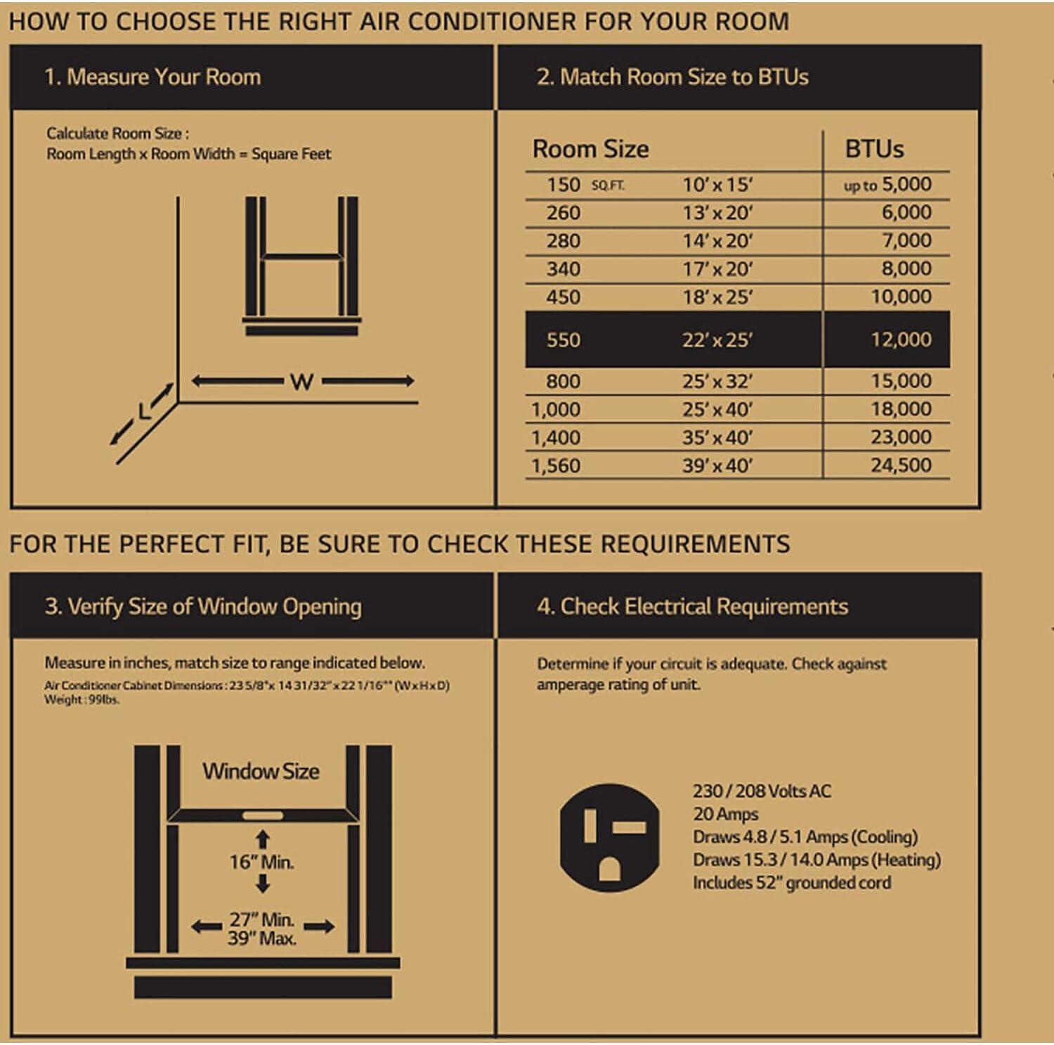 LG LG 12000 BTU Wi-Fi Connected Window Air Conditioner for