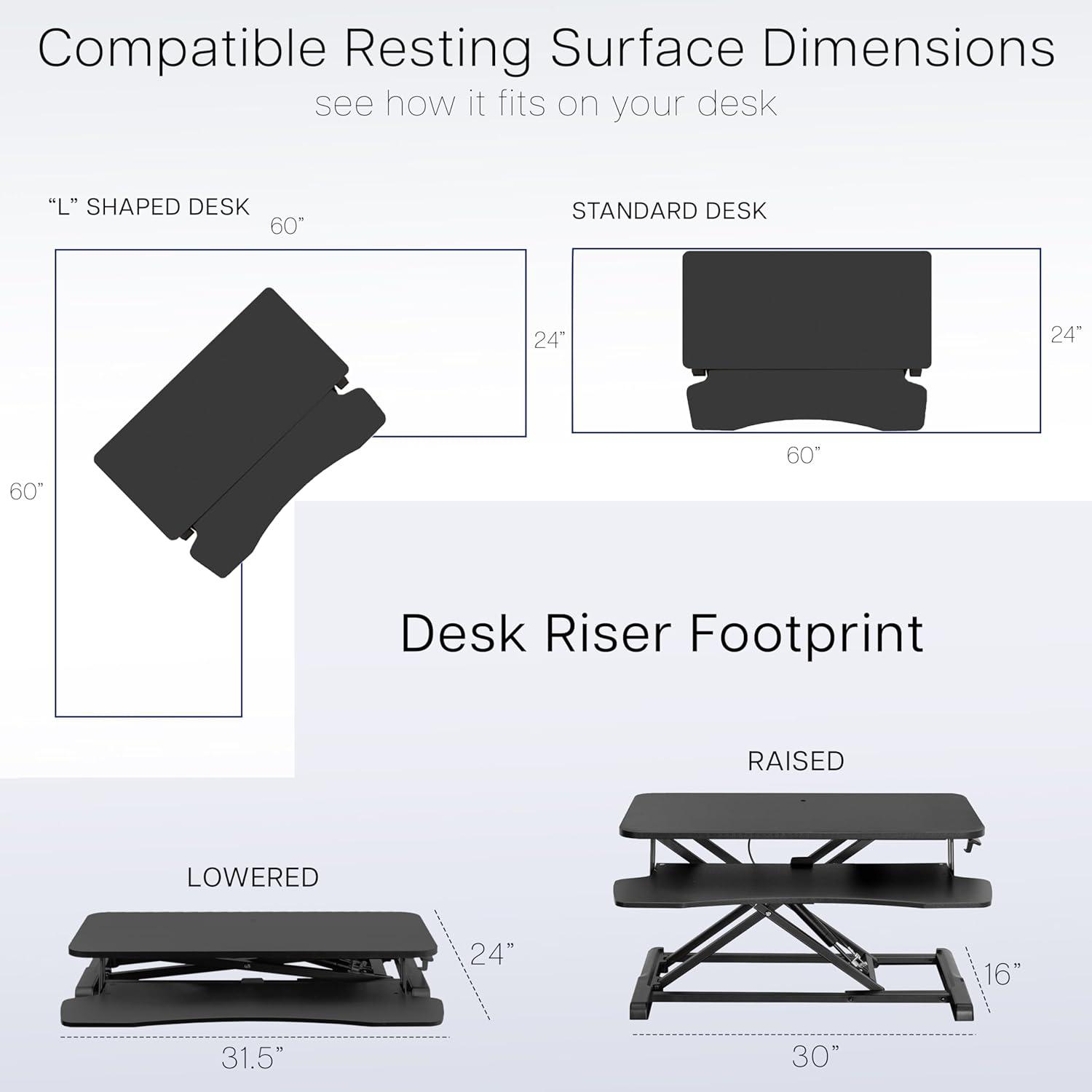 VIVO Height Adjustable Standing Desk Converter (DESK-V000K Series)