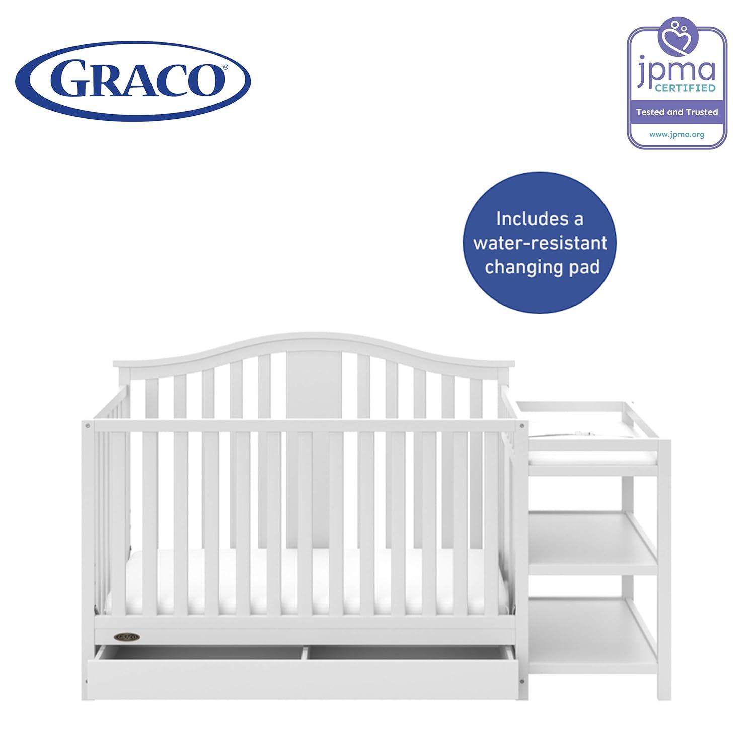 Graco Solano 5-in-1 Convertible Crib and Changer with Drawer