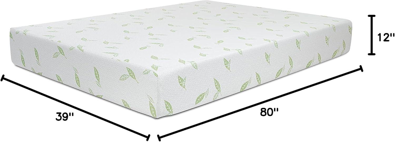 Nap Queen Anula, Green Tea Infused Medium Firm Memory Foam Mattress
