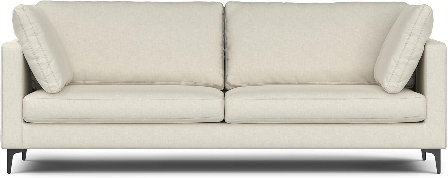 Simpli Home Ava 90-inch Mid Century Sofa, Large Performance Fabric Couch for Living Room, Water-Repellent, Stain-Resistant, Reversible Cushions