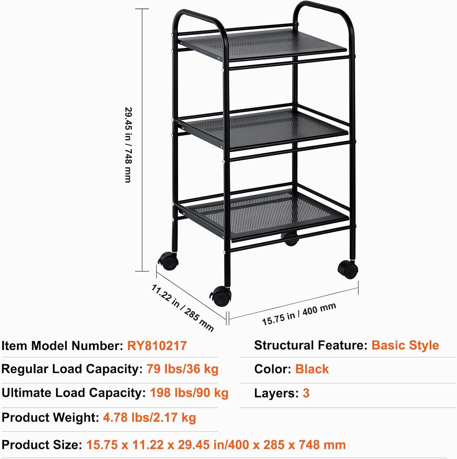 Compact White Polypropylene Kitchen Cart with Storage and Lockable Wheels