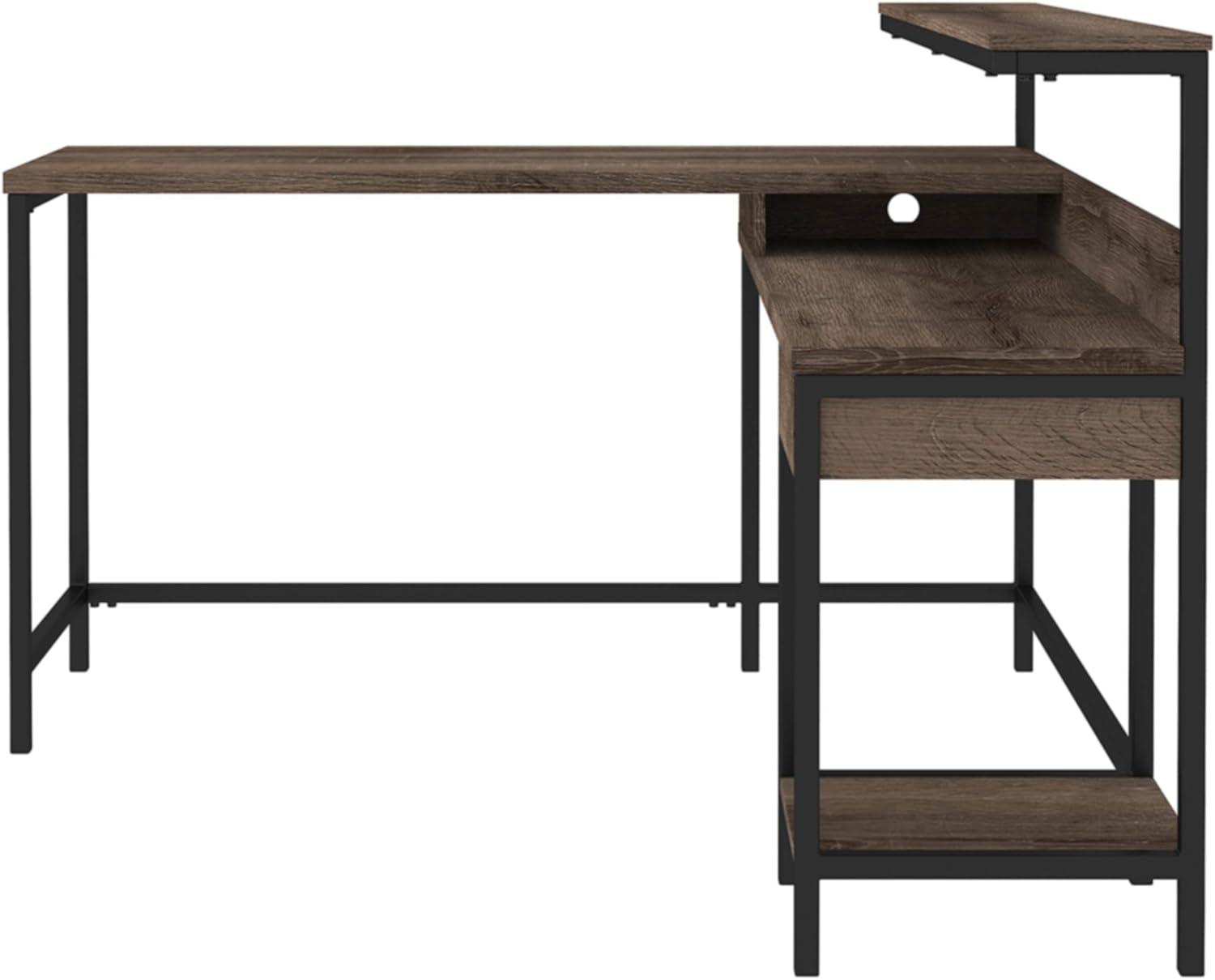 Signature Design by Ashley Contemporary Arlenbry Home Office L-Desk with Storage Gray