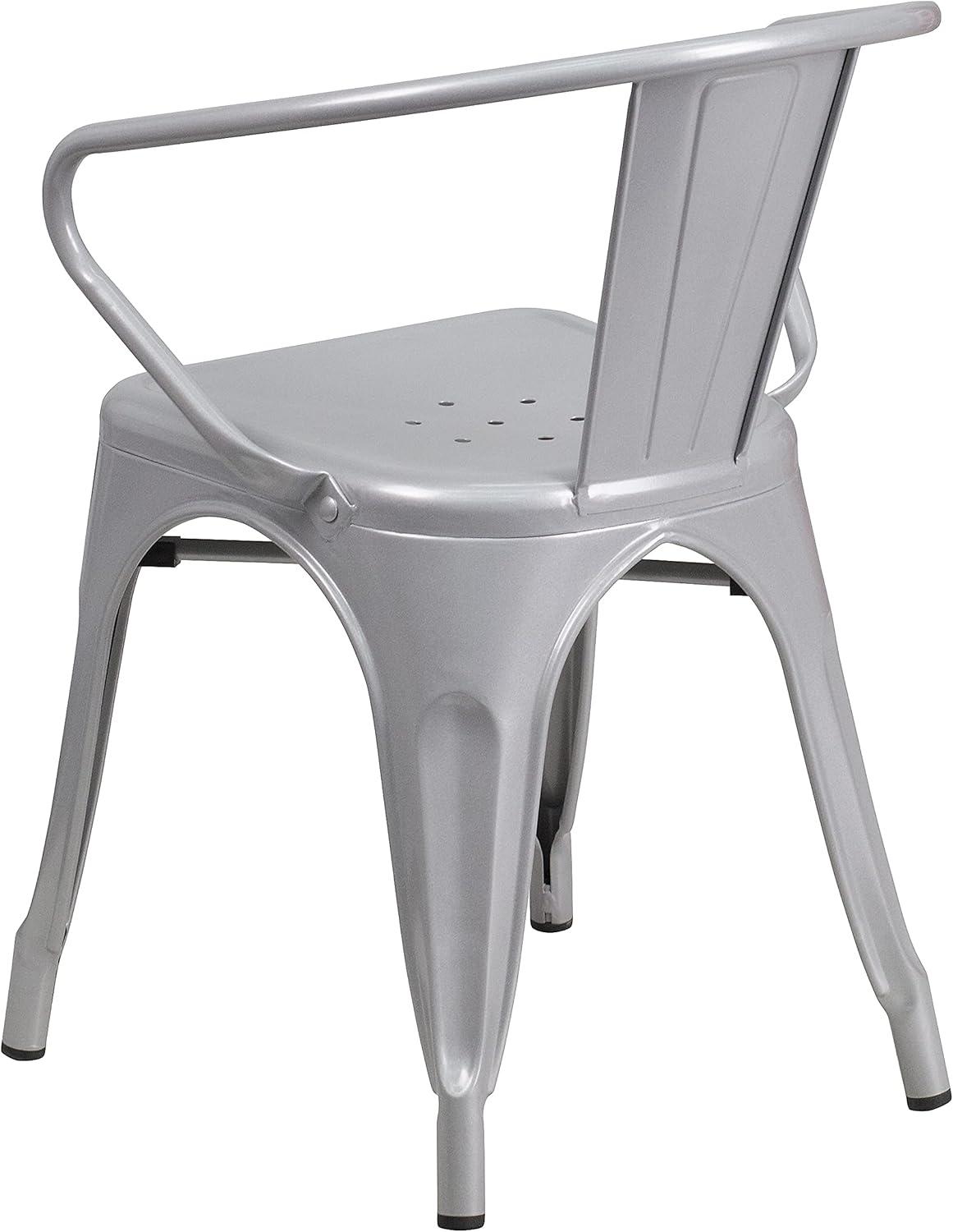 Hucheson Metal Indoor-Outdoor Chair with Arms