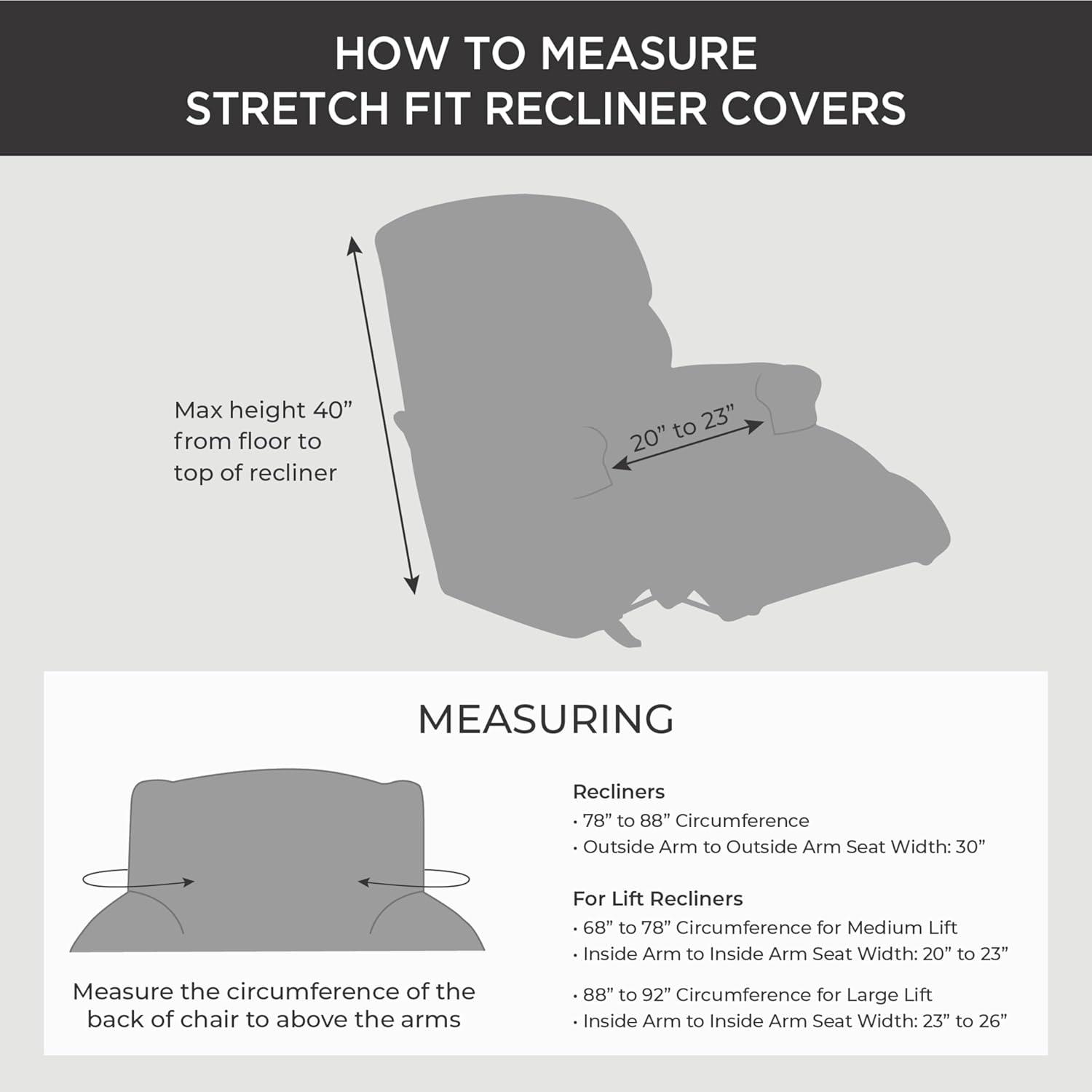 Sure Fit Home Décor Stretch Pique Box Cushion Oversized Ottoman One Piece Slipcover, Stretch Form Fit, Polyester/Spandex, Machine Washable, Cream Color