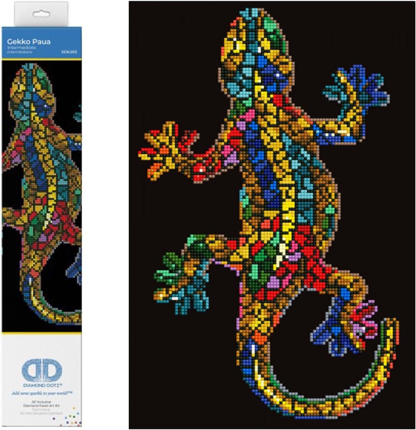 Diamond Dotz Gekko Paua Diamond Painting Kits for Adults - Diamond Art Kits a Relaxing Creative Craft Kit with Dotz Gems 16x11