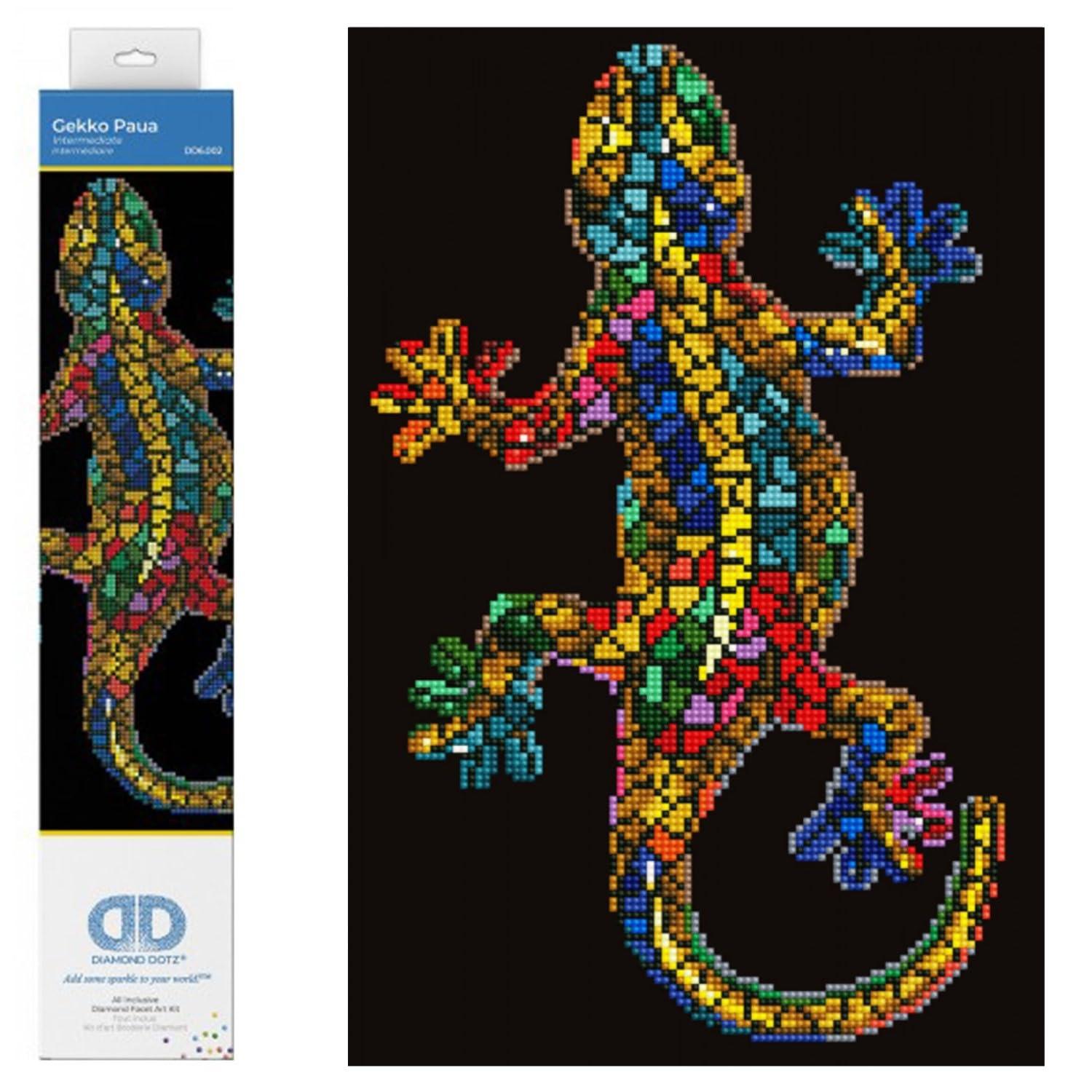 Diamond Dotz Gekko Paua Diamond Painting Kits for Adults - Diamond Art Kits a Relaxing Creative Craft Kit with Dotz Gems 16x11