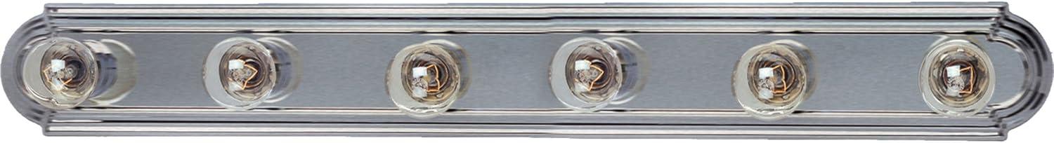 Essentials 36-Inch Satin Nickel 6-Light Bath Vanity Fixture
