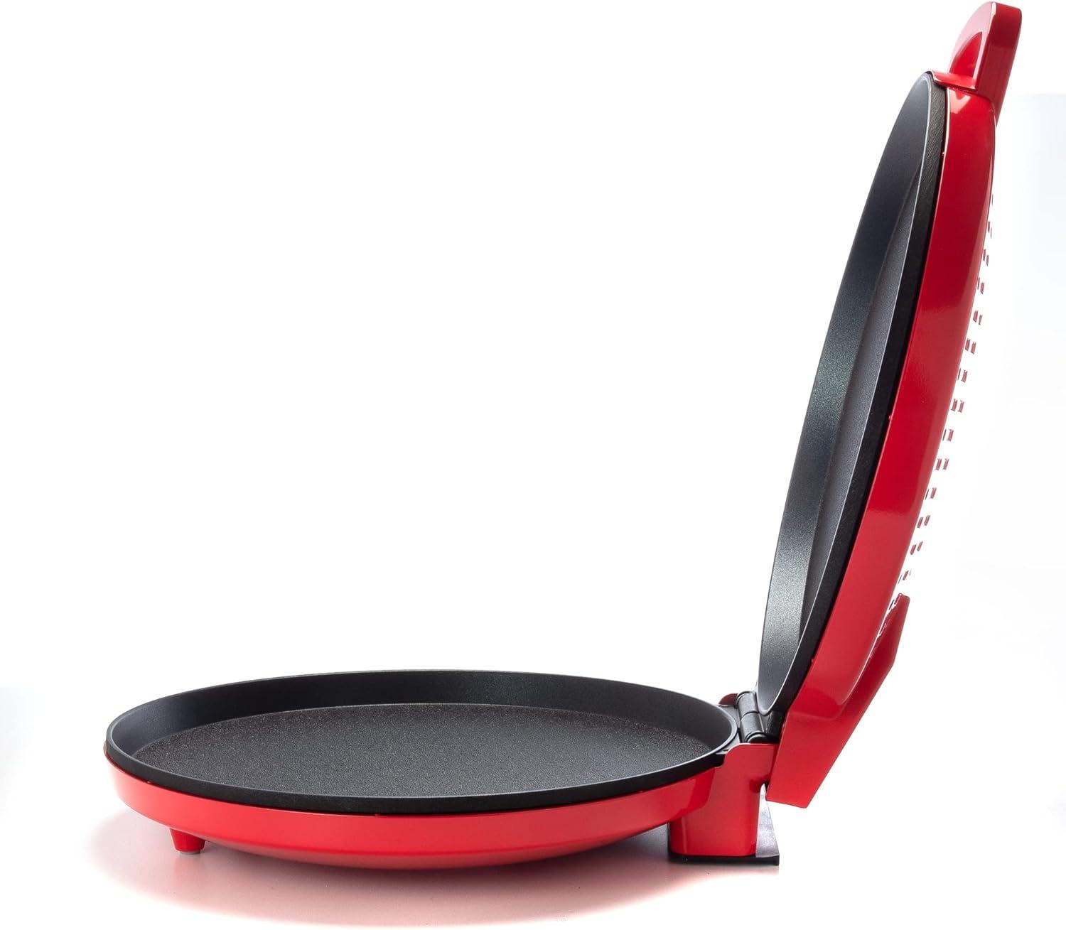 Zenith Red Non-Stick Electric Pizza Maker and Grill