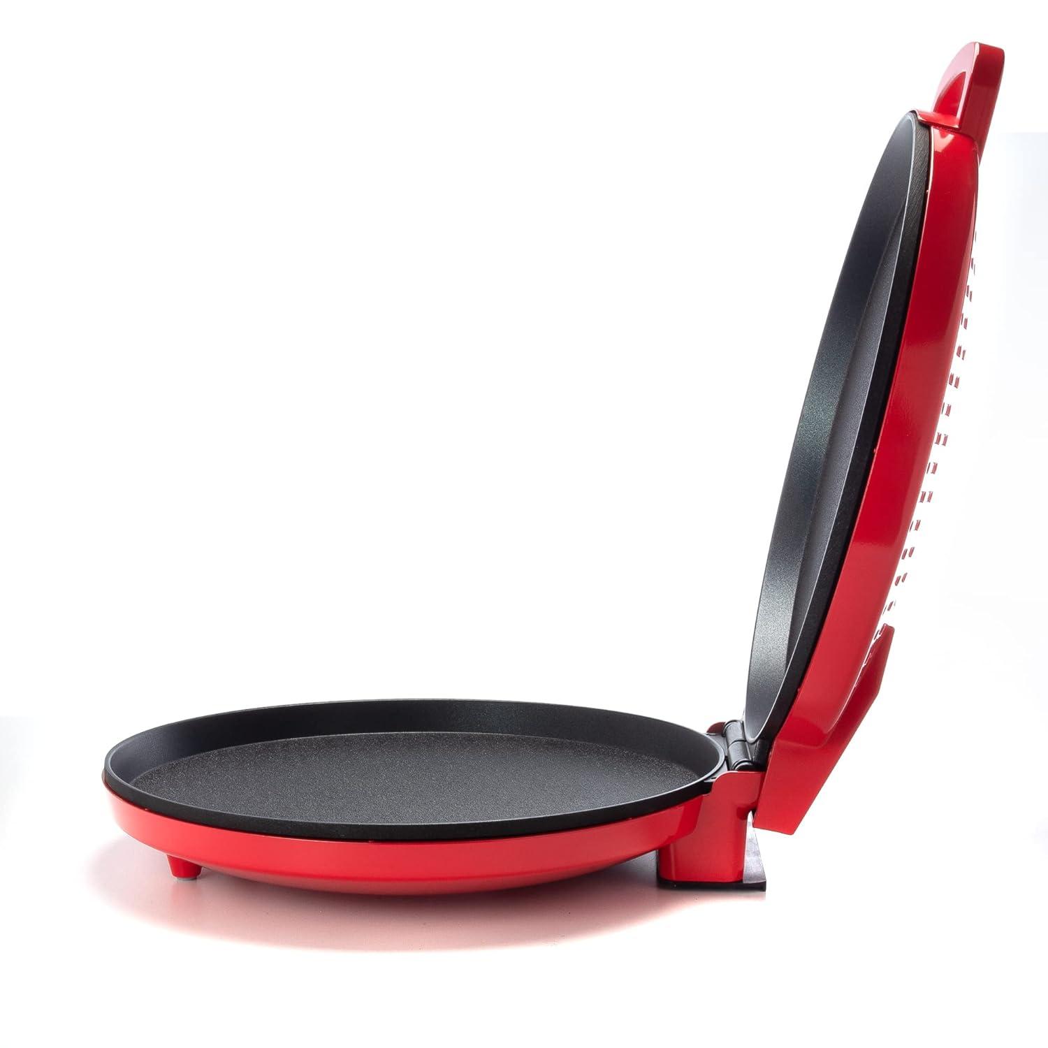 Zenith Red Non-Stick Electric Pizza Maker and Grill