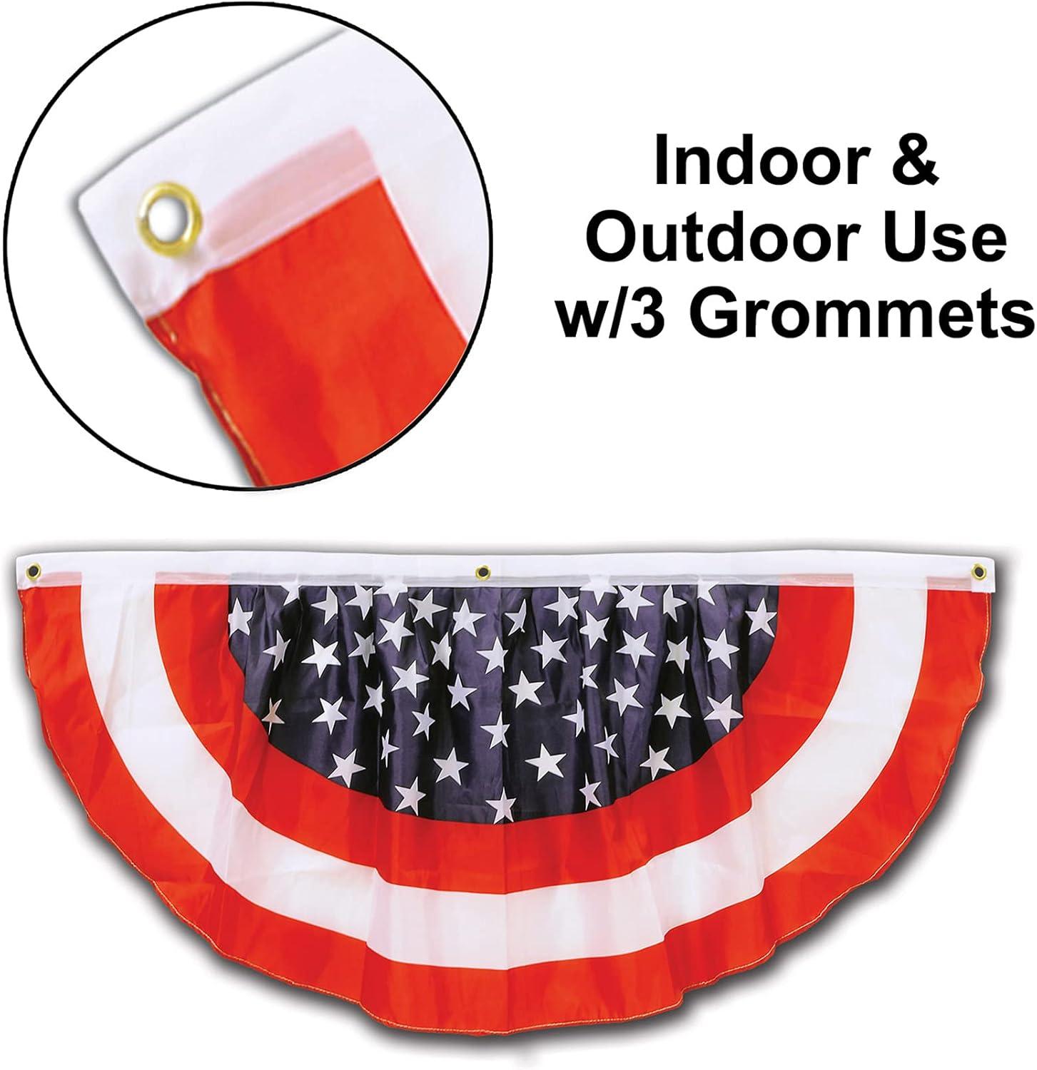 Patriotic Stars and Stripes Polyester Bunting