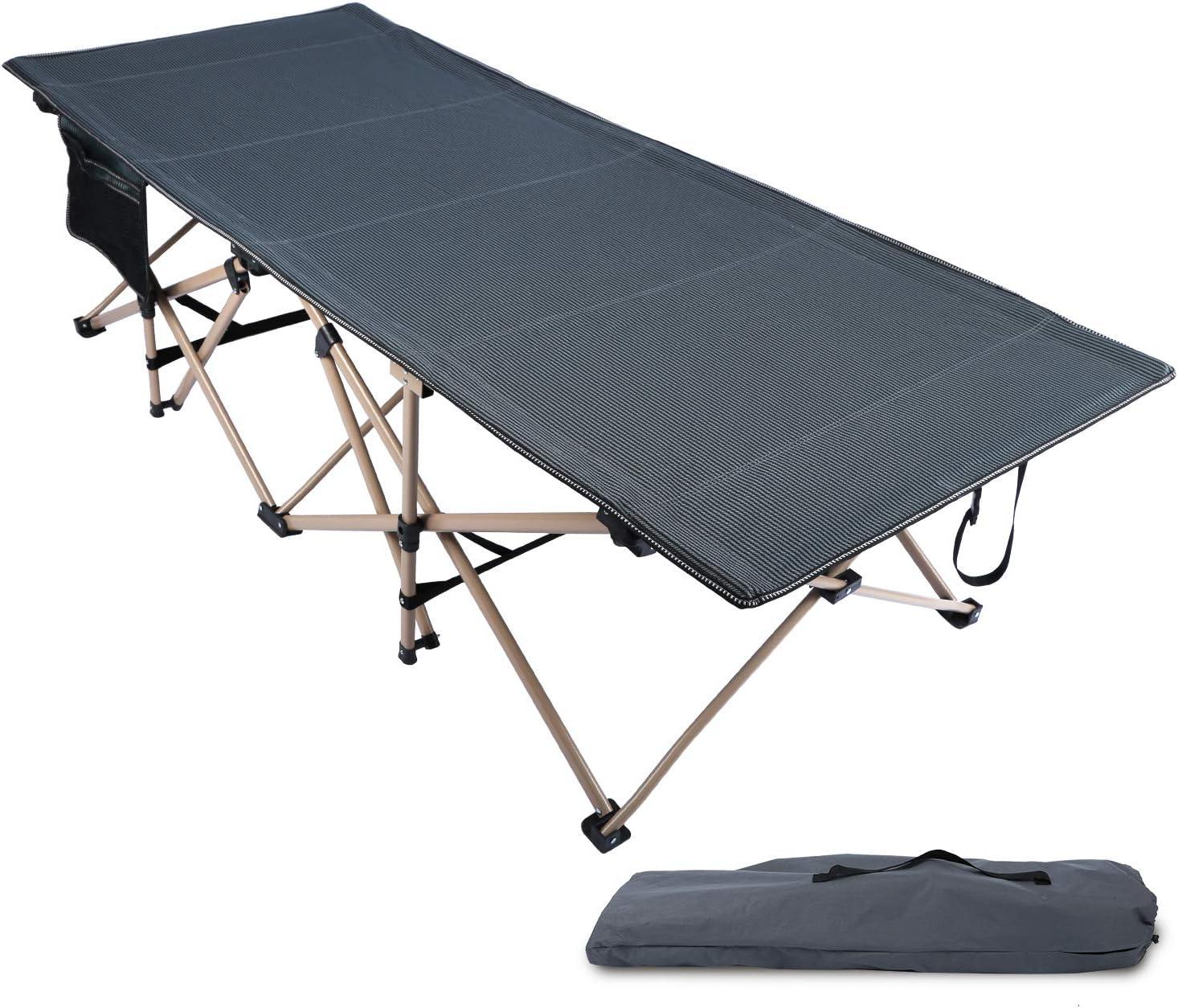 LIFETIME FLOORING LLC Oversized Camping Cots For Adults 500Lbs, Extra Wide Tall Sleeping Cots Heavy Duty,  Cots Portable For Outdoor Indoor Office