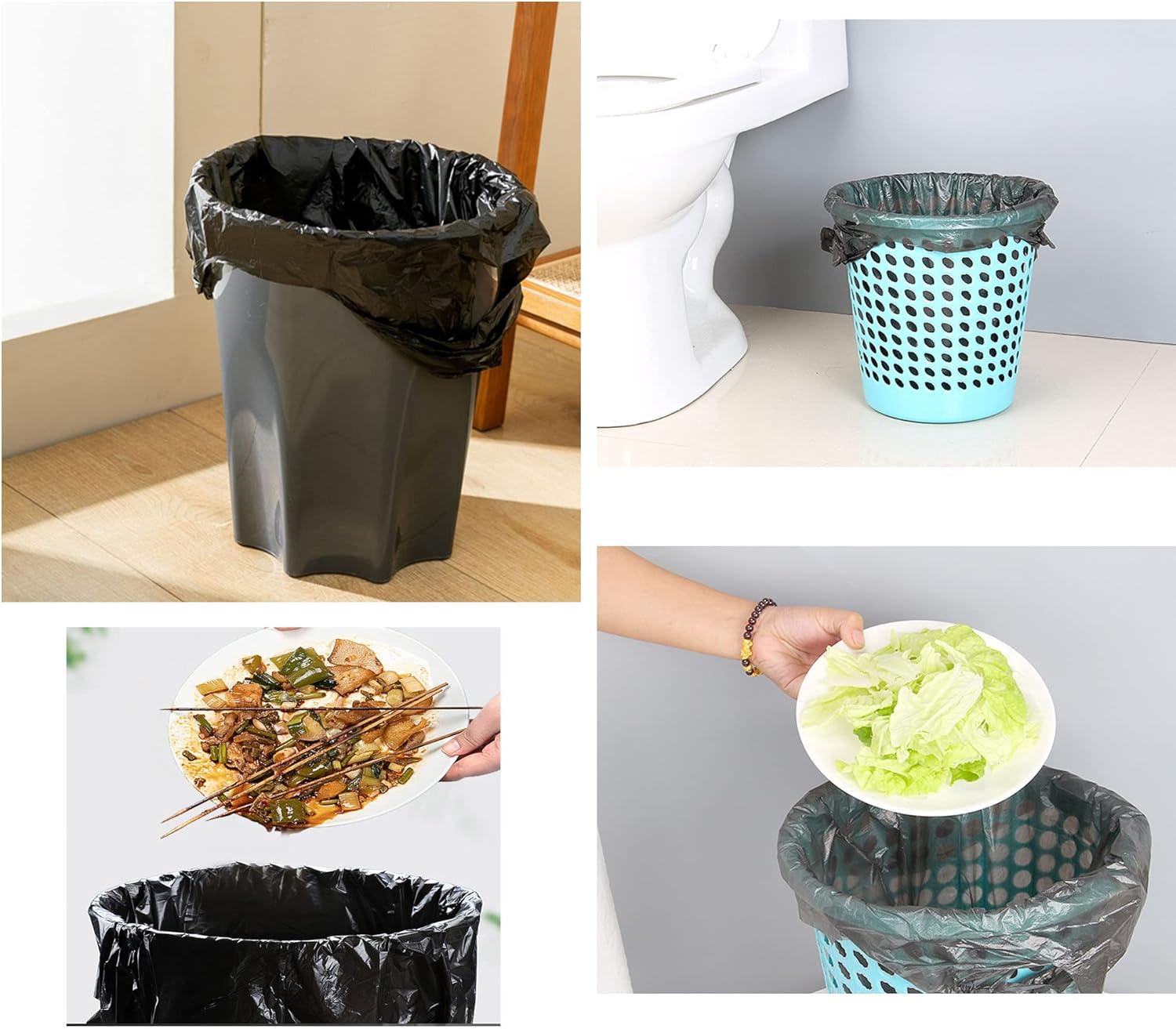 Small Trash Bags,5 Rolls 46x60 Cm 100 PCS 4 Gallon Garbage Bags, For Kitchen Bathroom Bedroom Office Use