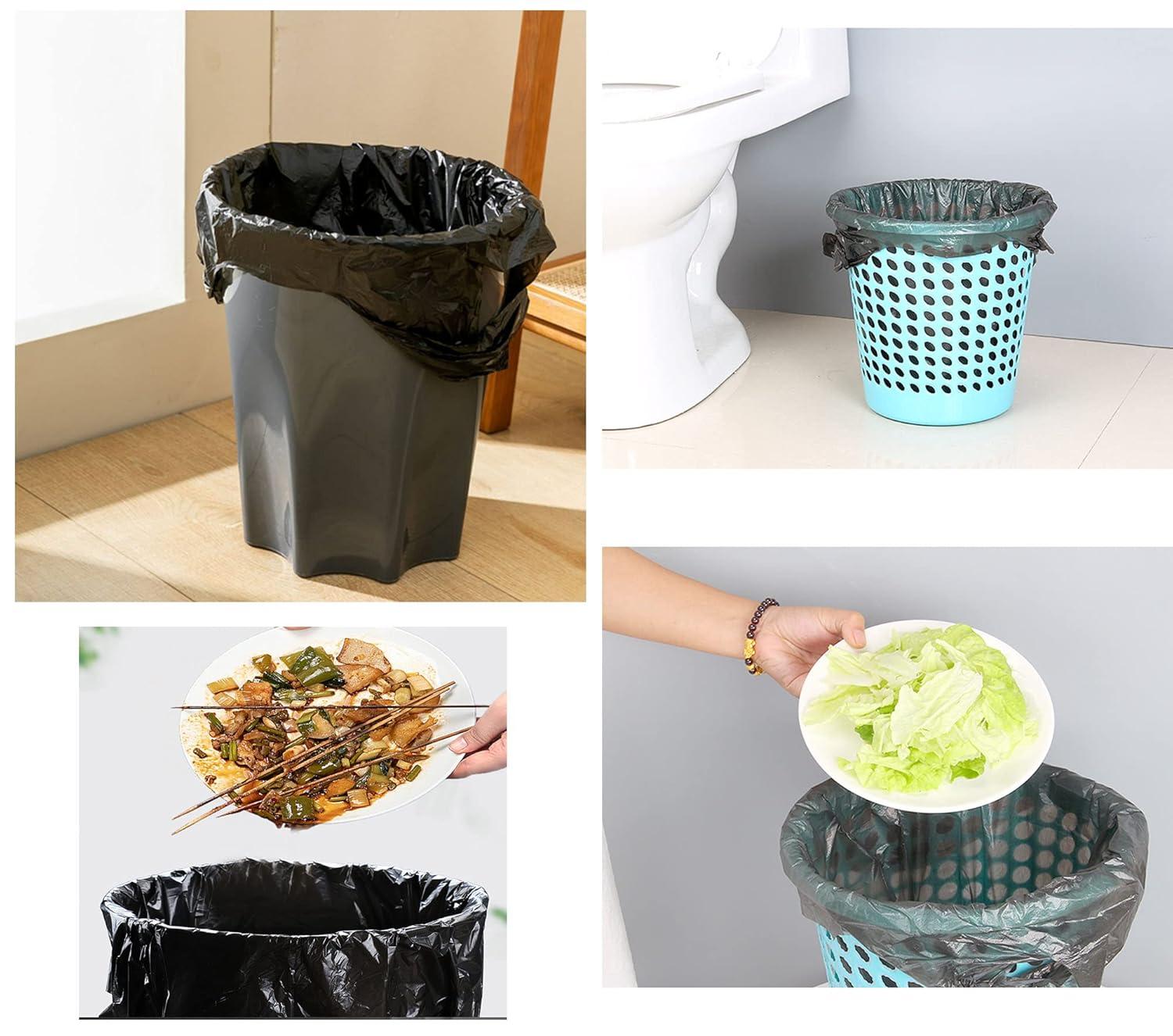 Small Trash Bags,5 Rolls 46x60 Cm 100 PCS 4 Gallon Garbage Bags, For Kitchen Bathroom Bedroom Office Use