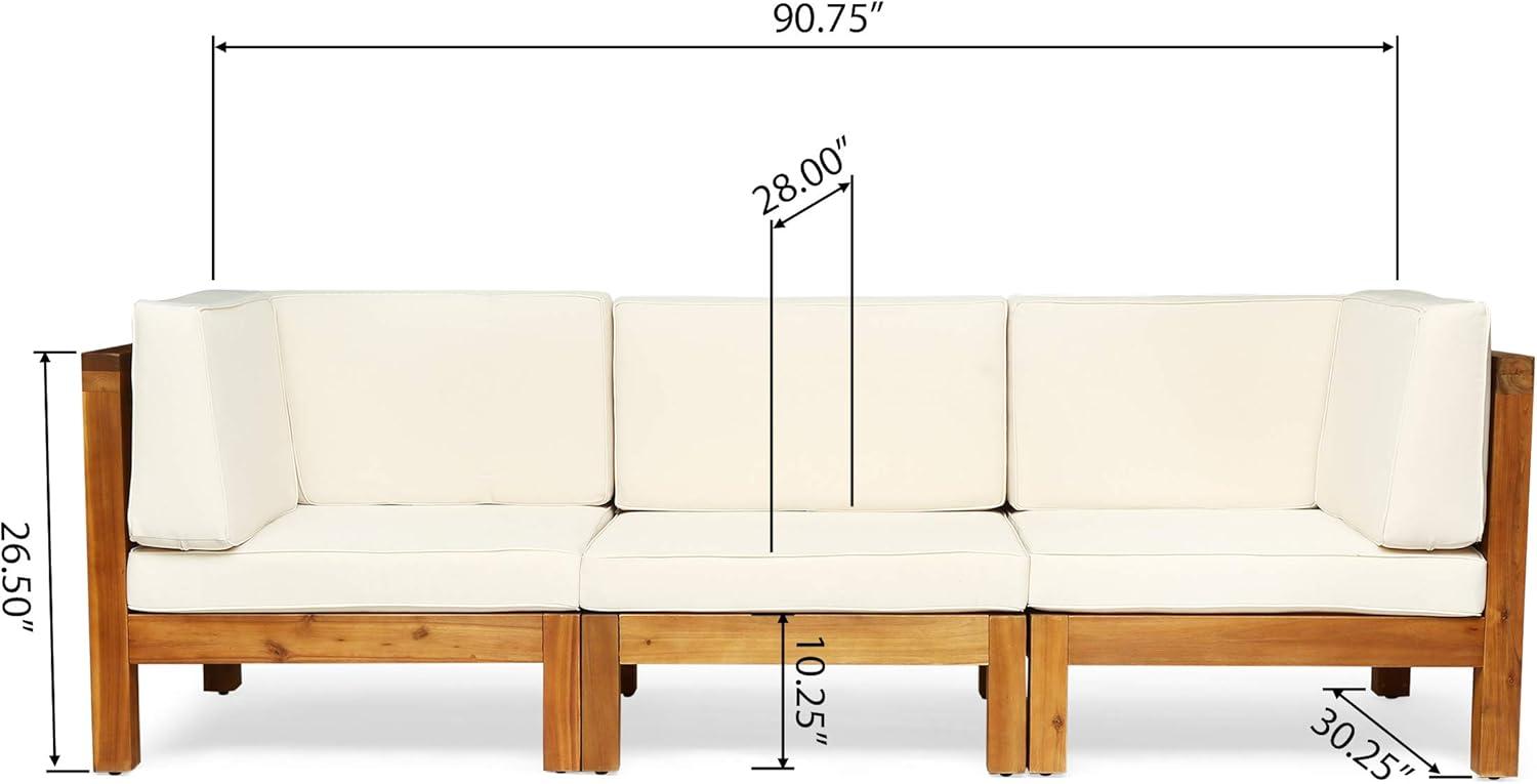 Highland Dunes 30.3'' Acacia Outdoor Patio Sofa