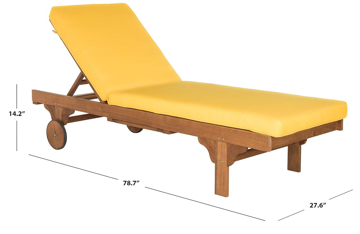 Newport Lounge Chair - Outdoor - PAT7022 - Natural/Yellow -Safavieh
