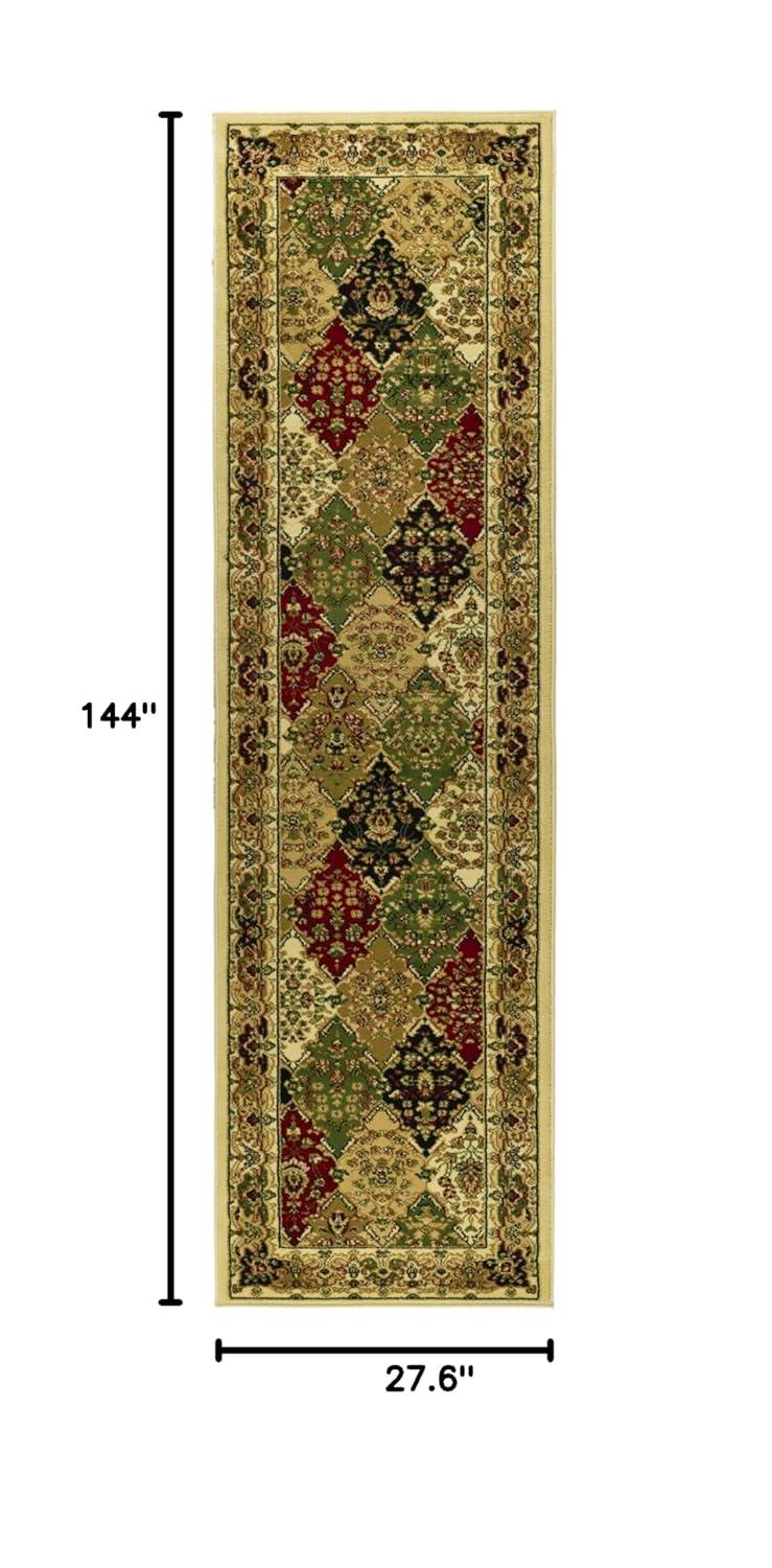 Lyndhurst LNH221 Power Loomed Runner Rug - Multi/Ivory - 2'3"x12' - Safavieh