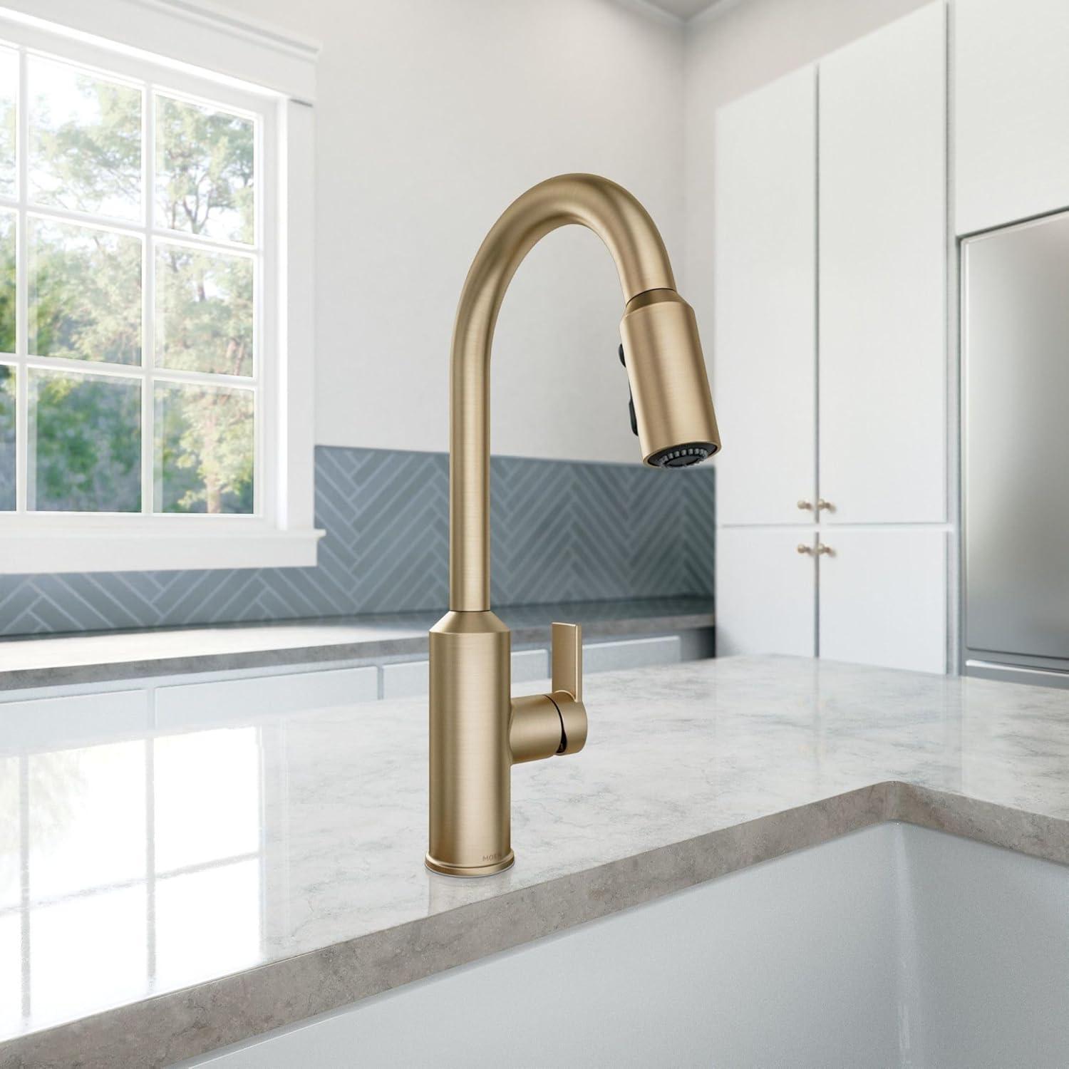Brushed Nickel Single-Handle Pull-Out Spray Kitchen Faucet