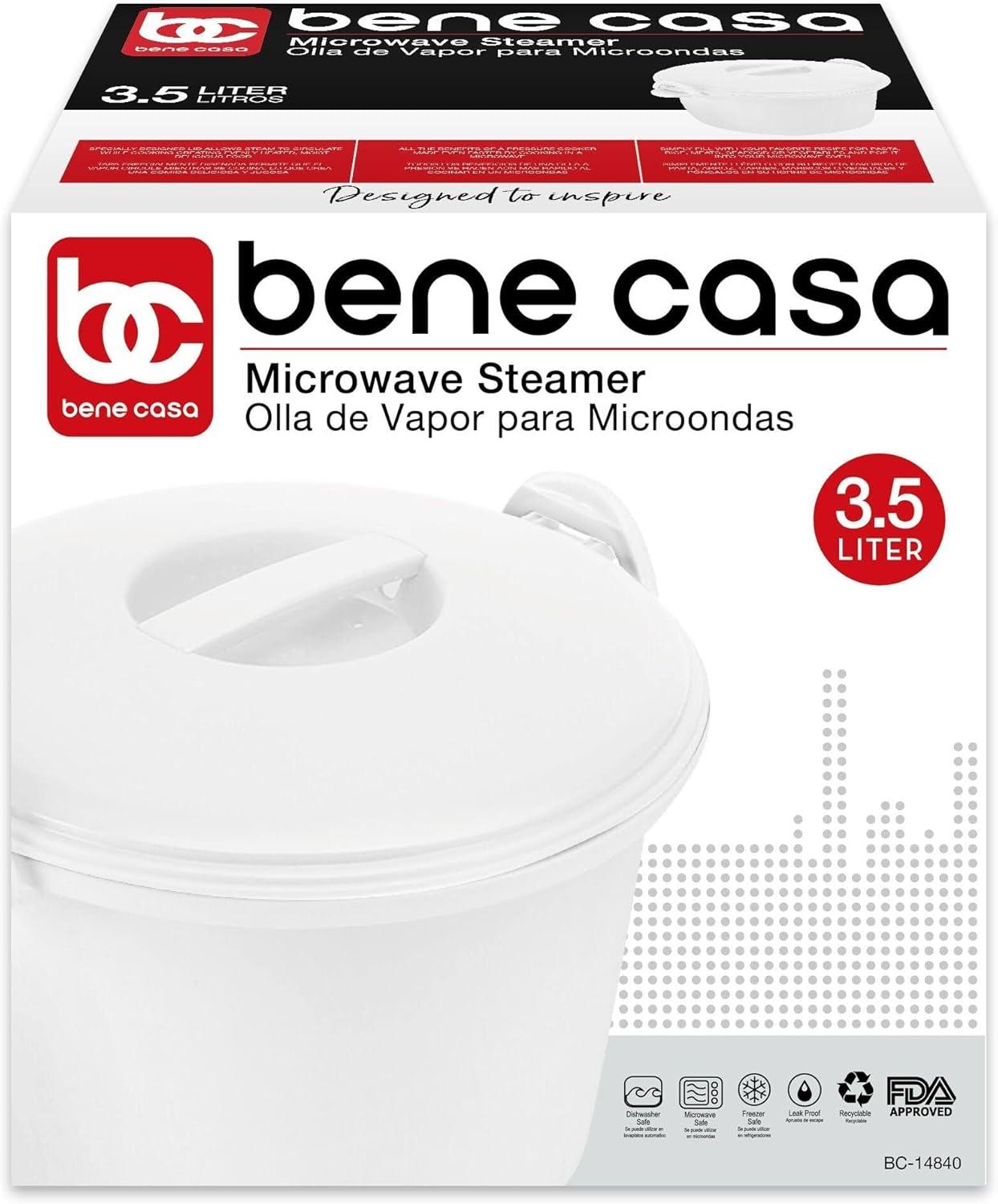 Bene Casa White Plastic Steamer 12 cups
