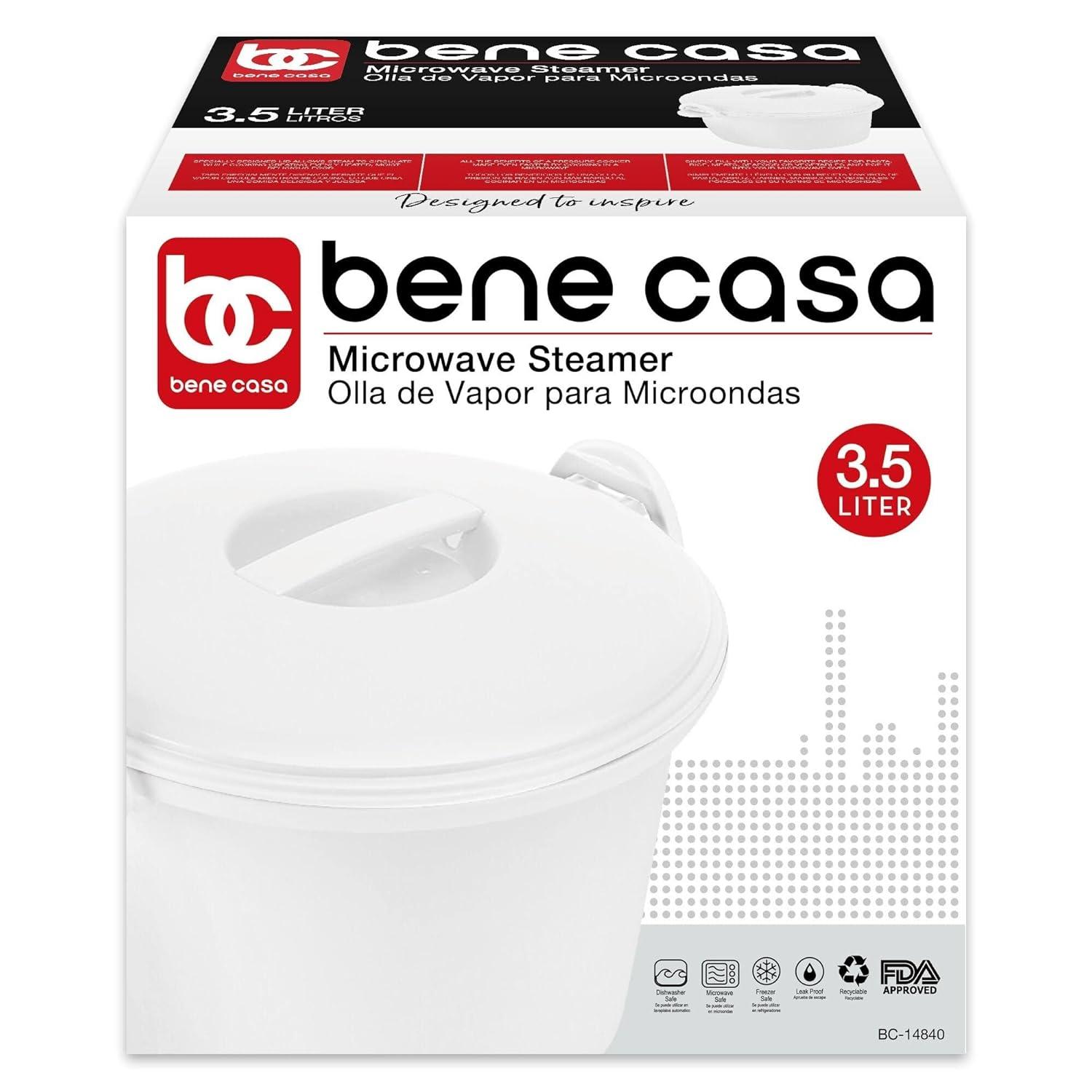 Bene Casa White Plastic Steamer 12 cups