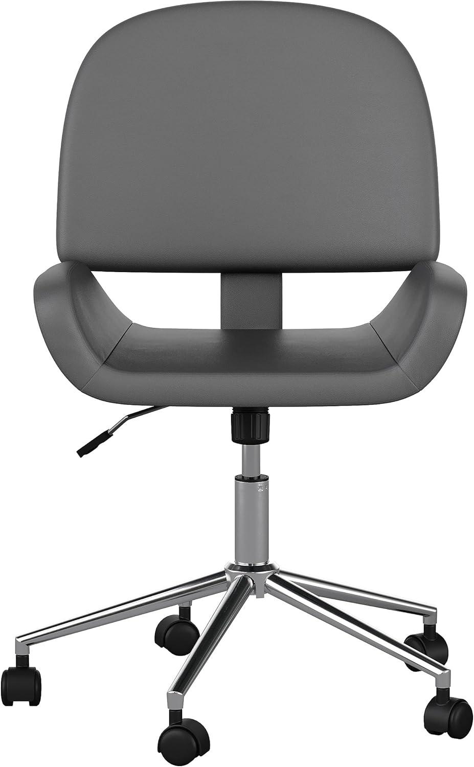 Hargrove Martha Stewart Upholstered Armless Swivel Home Office Chair