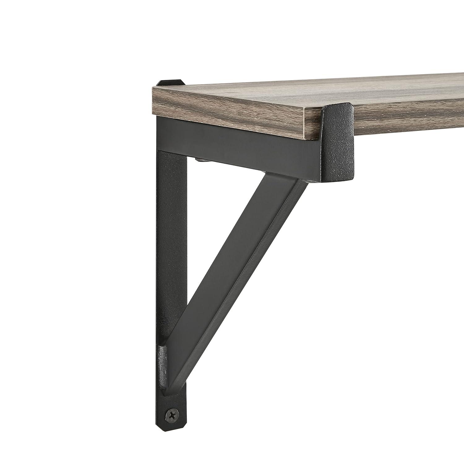 17 Stories Floating Wall Shelf on Triangle Bracket