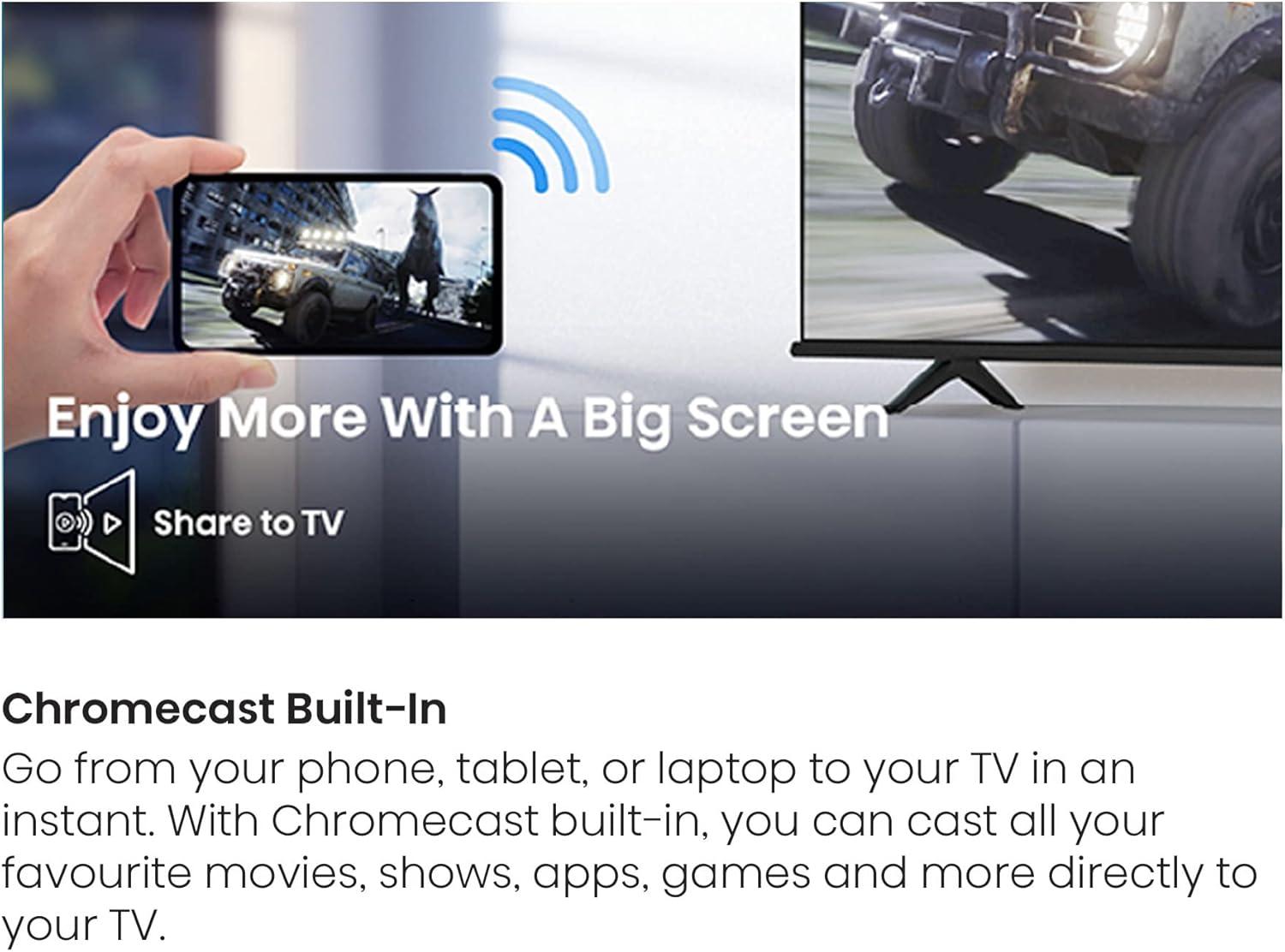 65-Inch Black LED 4K UHD Smart TV with Google Assistant