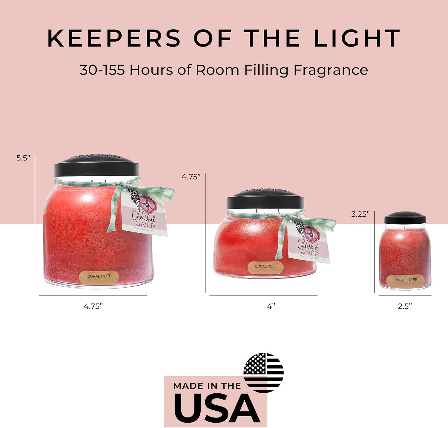 Coral Reef Scented Jar Candle with Black Lid