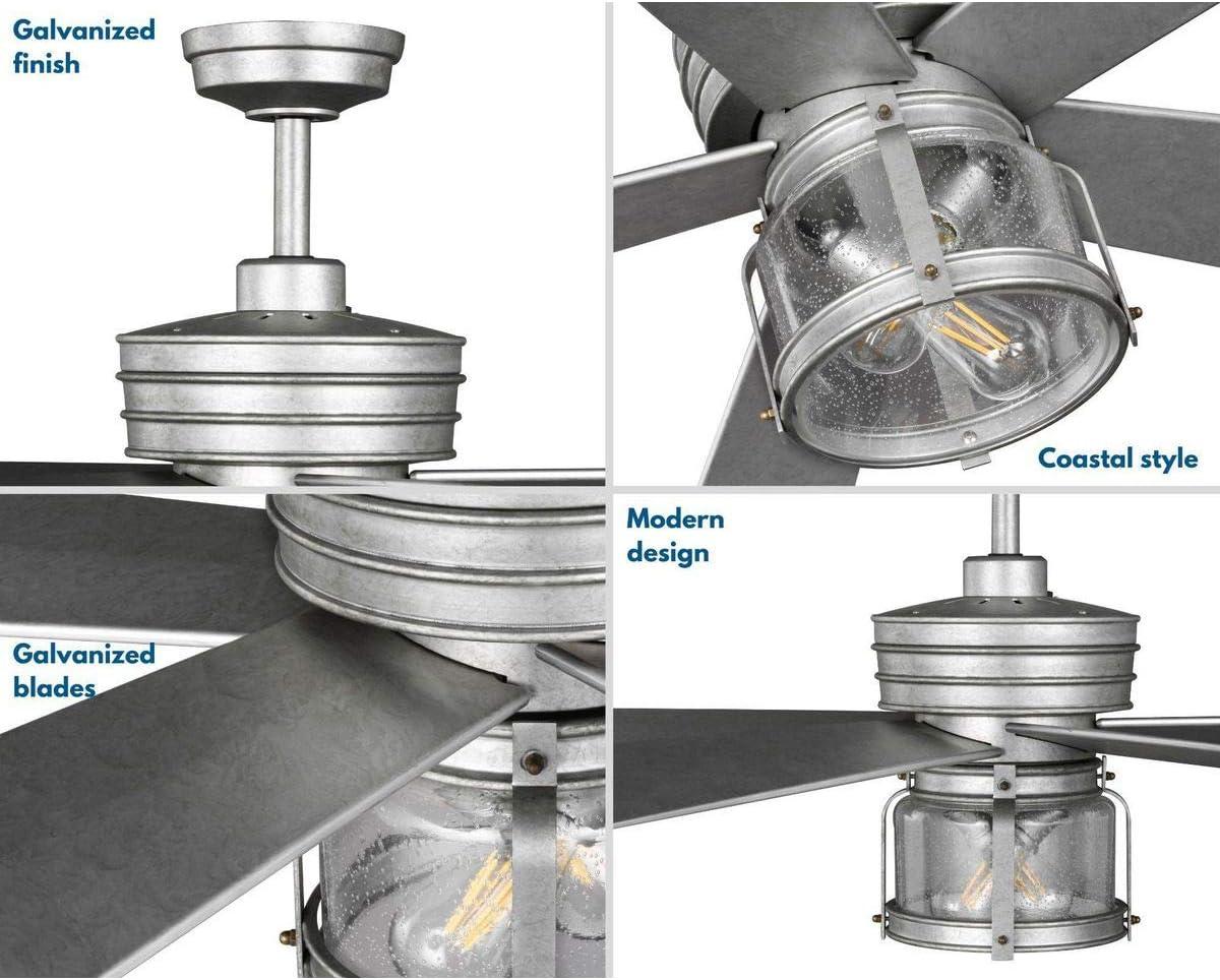 Progress Lighting Midvale 56 Midvale 56" Indoor Ceiling Fan - Galvanized Finish