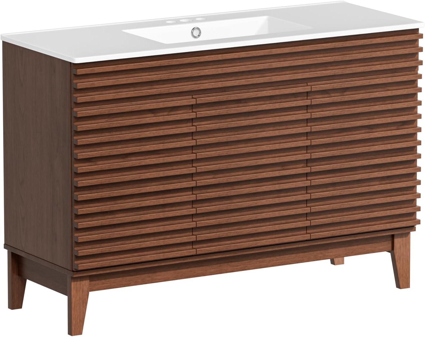 48'' Double Bathroom Vanity with Carrara Marble Top