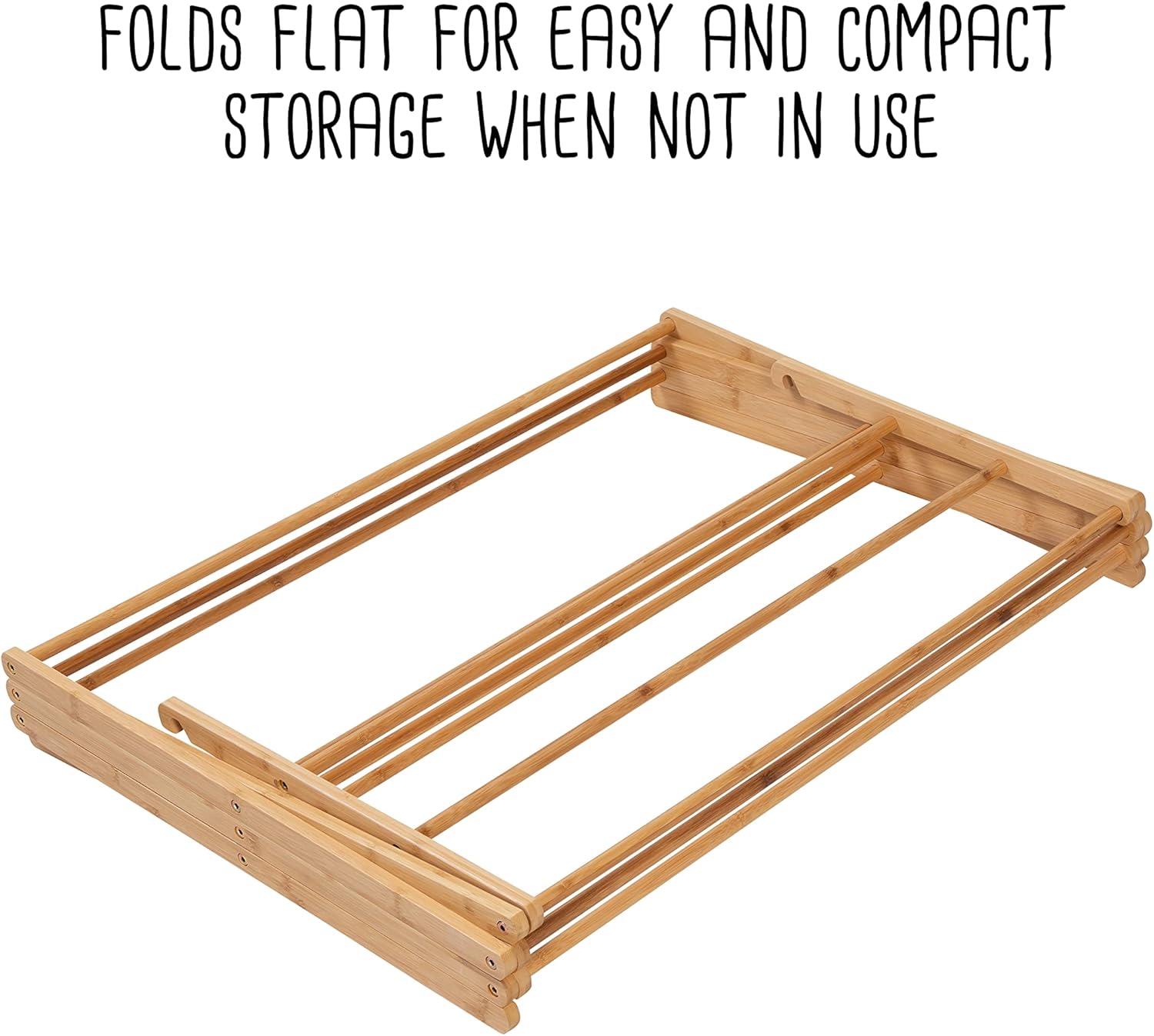 Honey-Can-Do Bamboo Folding Laundry Clothes Drying Rack, Natural